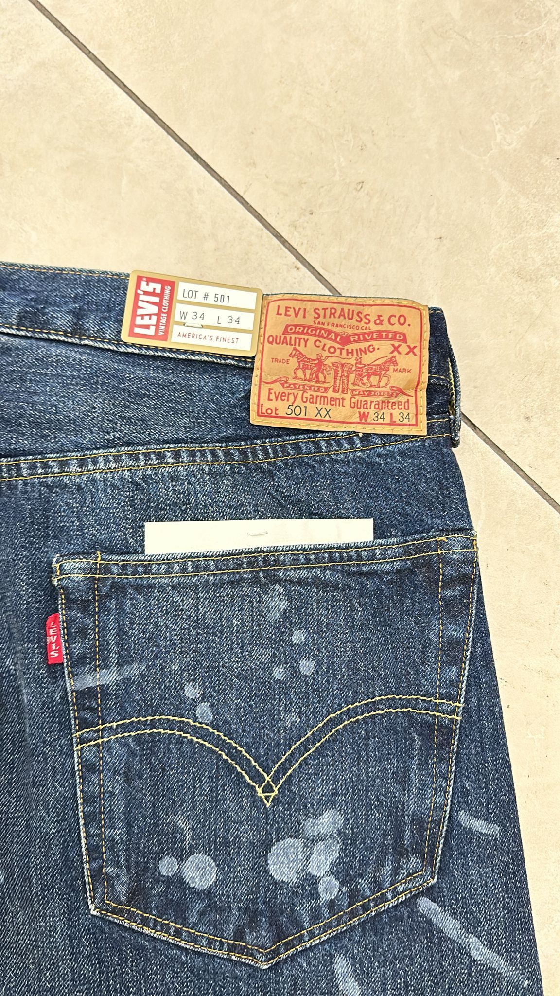 Levi's Vintage Clothing LVC Levi's Vintage Clothing 1955 501XX BigE Selvedge Jeans Size US 34 / EU 50 - 4 Thumbnail
