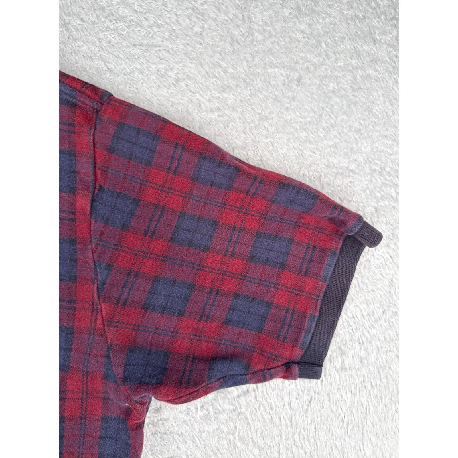 Ralph Lauren VINTAGE Ralph Lauren Polo Shirt Men XL Red Plaid 100% Cotton Button Collar Short Sleeve Golf Driving Outdoors Casual Vintage 70s Mens Size US XL / EU 56 / 4 - 2 Thumbnail