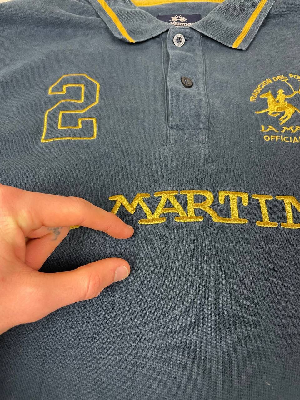 La Martina Vintage La Martina Polo Long Sleeve Shirt Big Logo Size US XL / EU 56 / 4 - 7 Thumbnail