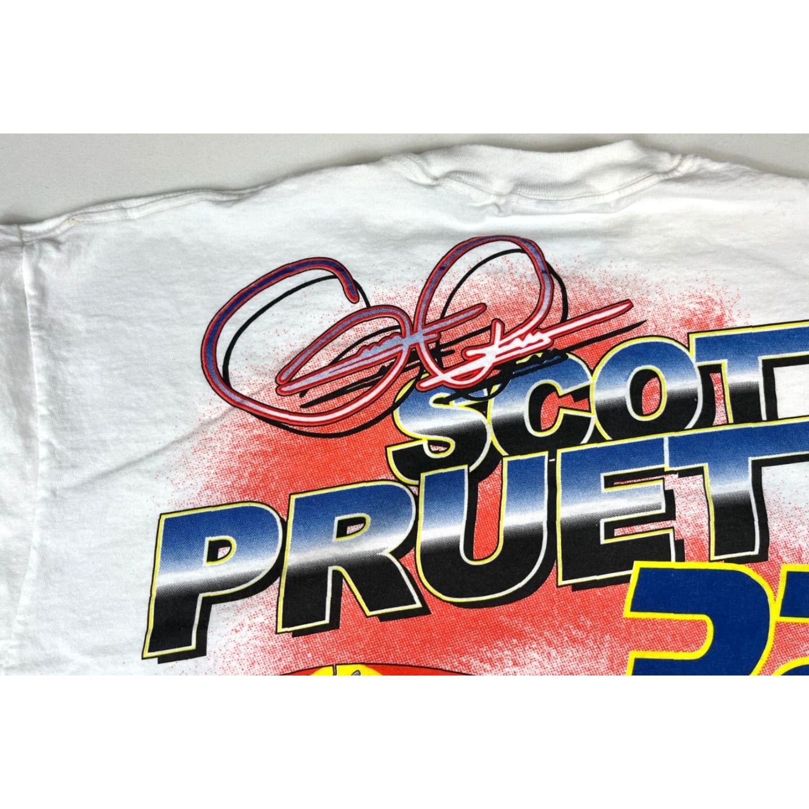 Delta VINTAGE Nascar Scott Pruett #32 Racing T-Shirt XL Mens White 2000-2009 Autographed Delta Cotton Short Sleeve Crew Neck Size US XL / EU 56 / 4 - 5 Thumbnail