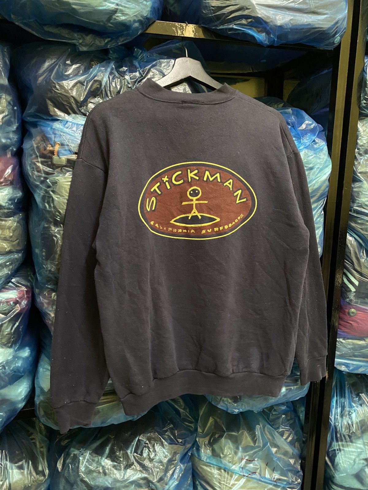 Vintage VINTAGE 90S STICKMAN SURFING SWEATSHIRT MADE IN USA Size US M / EU 48-50 / 2 - 3 Thumbnail