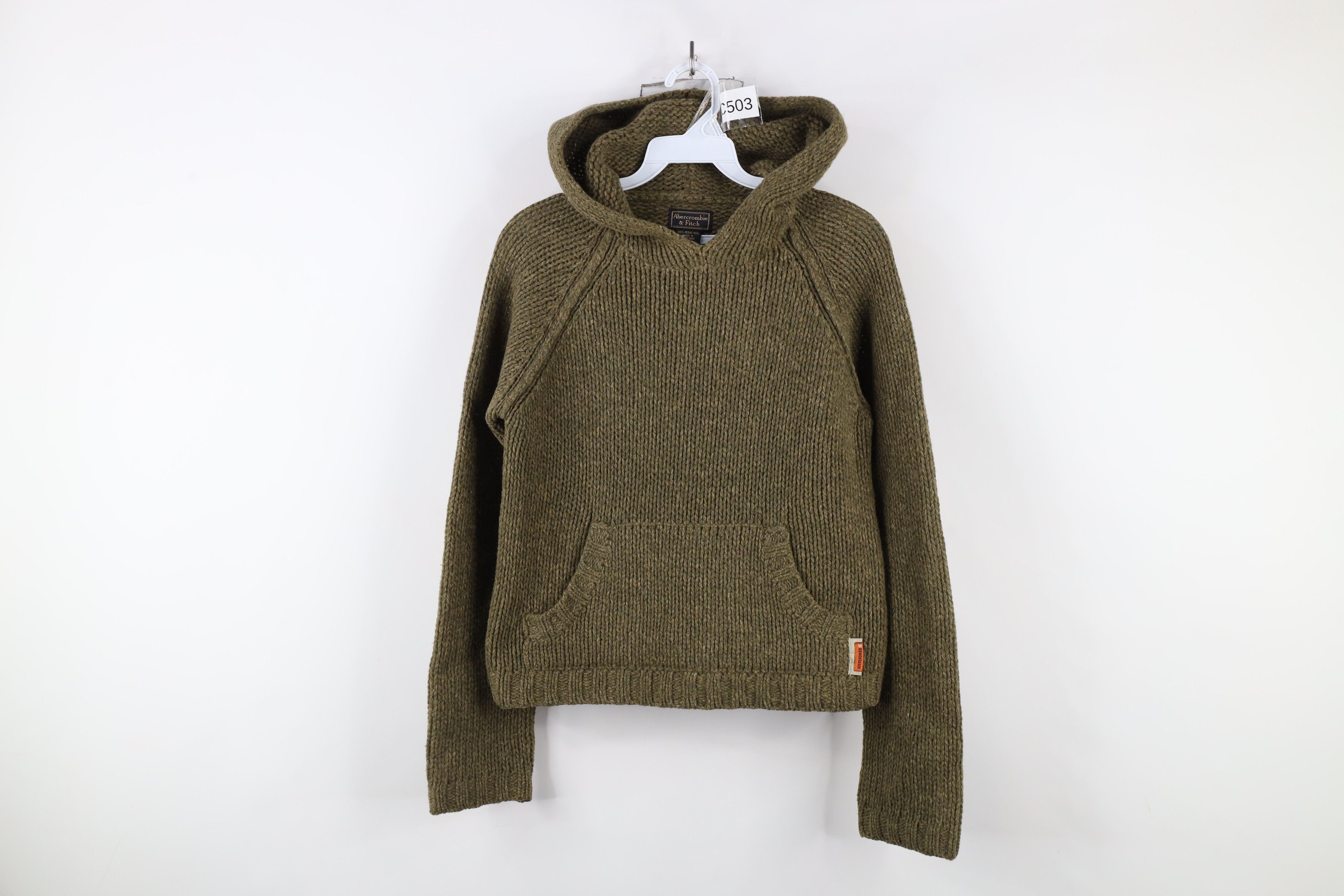Abercrombie & Fitch × Vintage Vintage 90s Y2K Abercrombie & Fitch Merino Wool Hoodie Size M / US 6-8 / IT 42-44 - 1 Thumbnail