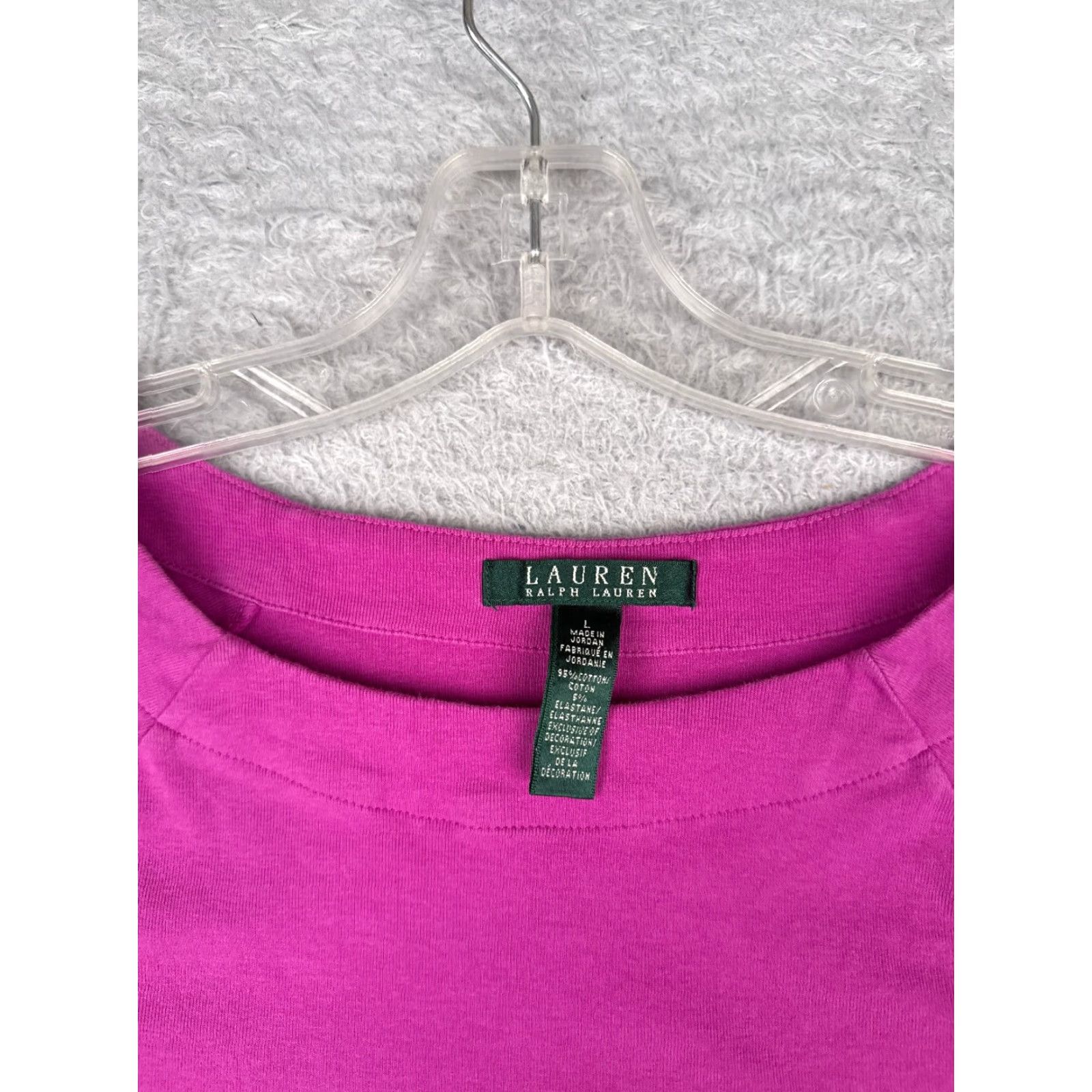 Ralph Lauren Lauren Ralph Lauren Shirt Junior L Pink Long Sleeve Cotton Blend Round Neck Size L / US 10 / IT 46 - 6 Thumbnail