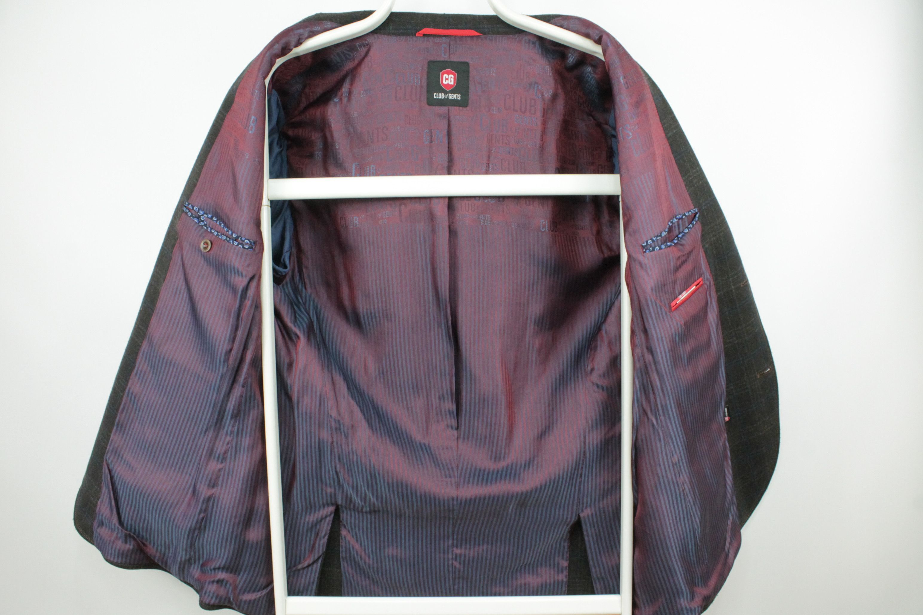 Other Club Of Gents Checked Wool Elbow Patch Sport Coat Jacket Size US L / EU 52-54 / 3 - 7 Thumbnail