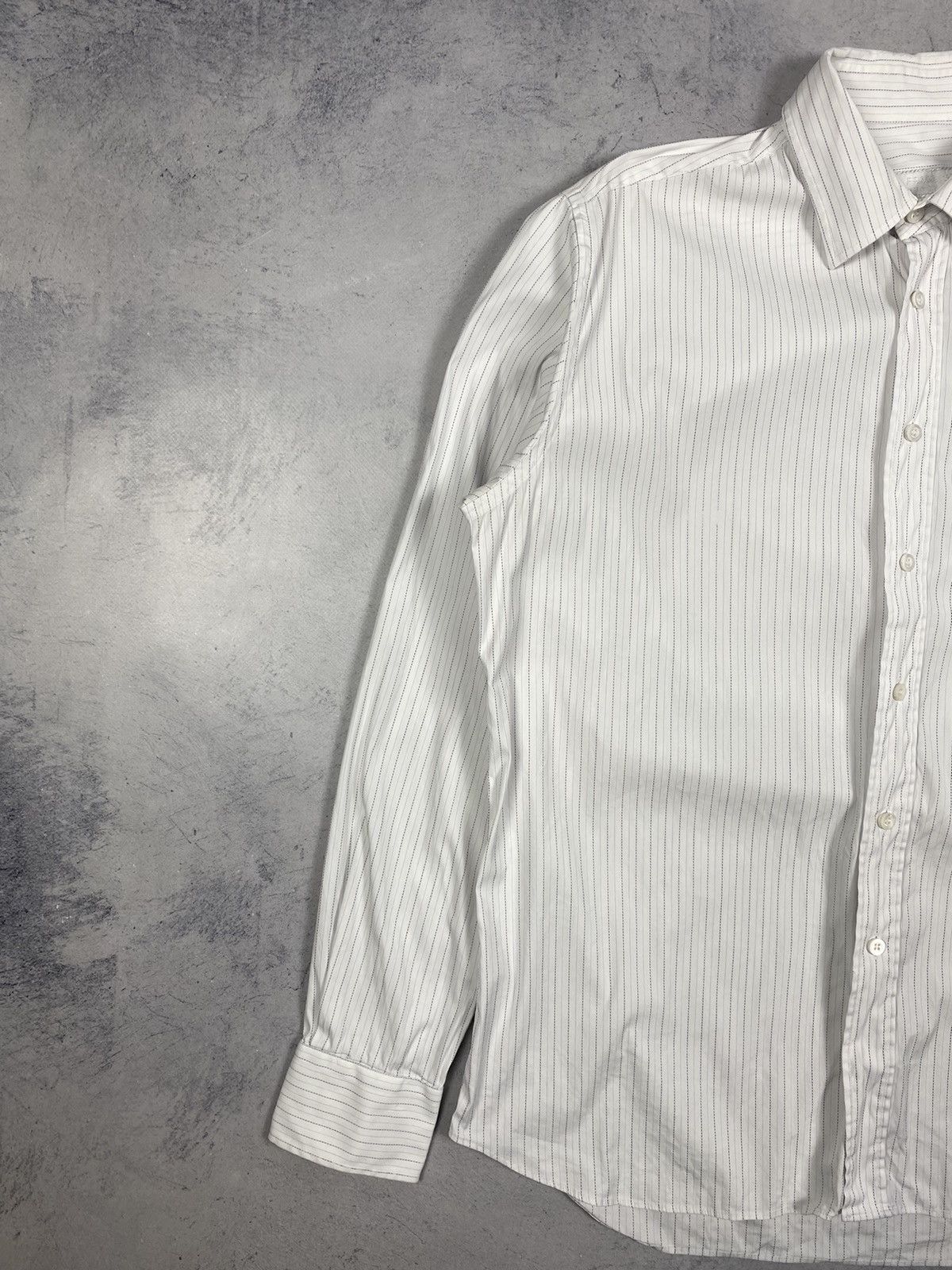 Prada Prada Stripped Luxury Long Sleeve Shirt Button Up Designer Size US L / EU 52-54 / 3 - 8 Thumbnail
