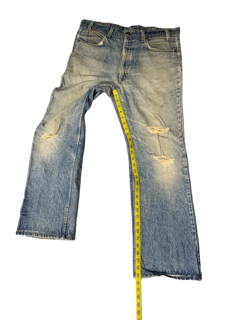 Levi's Vintage Clothing Vintage Levi’s Orange Tab Distressed Bootcut Denim Size 35" - 12 Thumbnail
