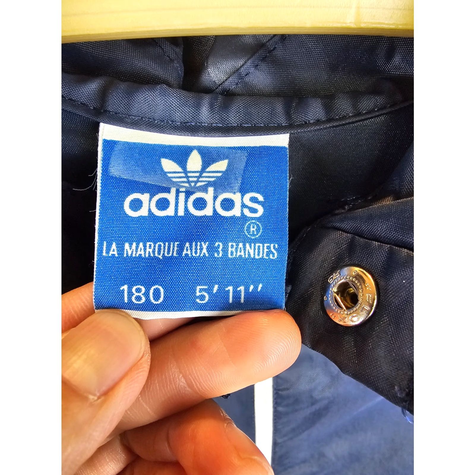 Adidas VINTAGE adidas TREFOIL LA MARQUE AUX 3 BANDES WINDBREAKER NAVY JACKET XL SZ Size US XL / EU 56 / 4 - 5 Thumbnail