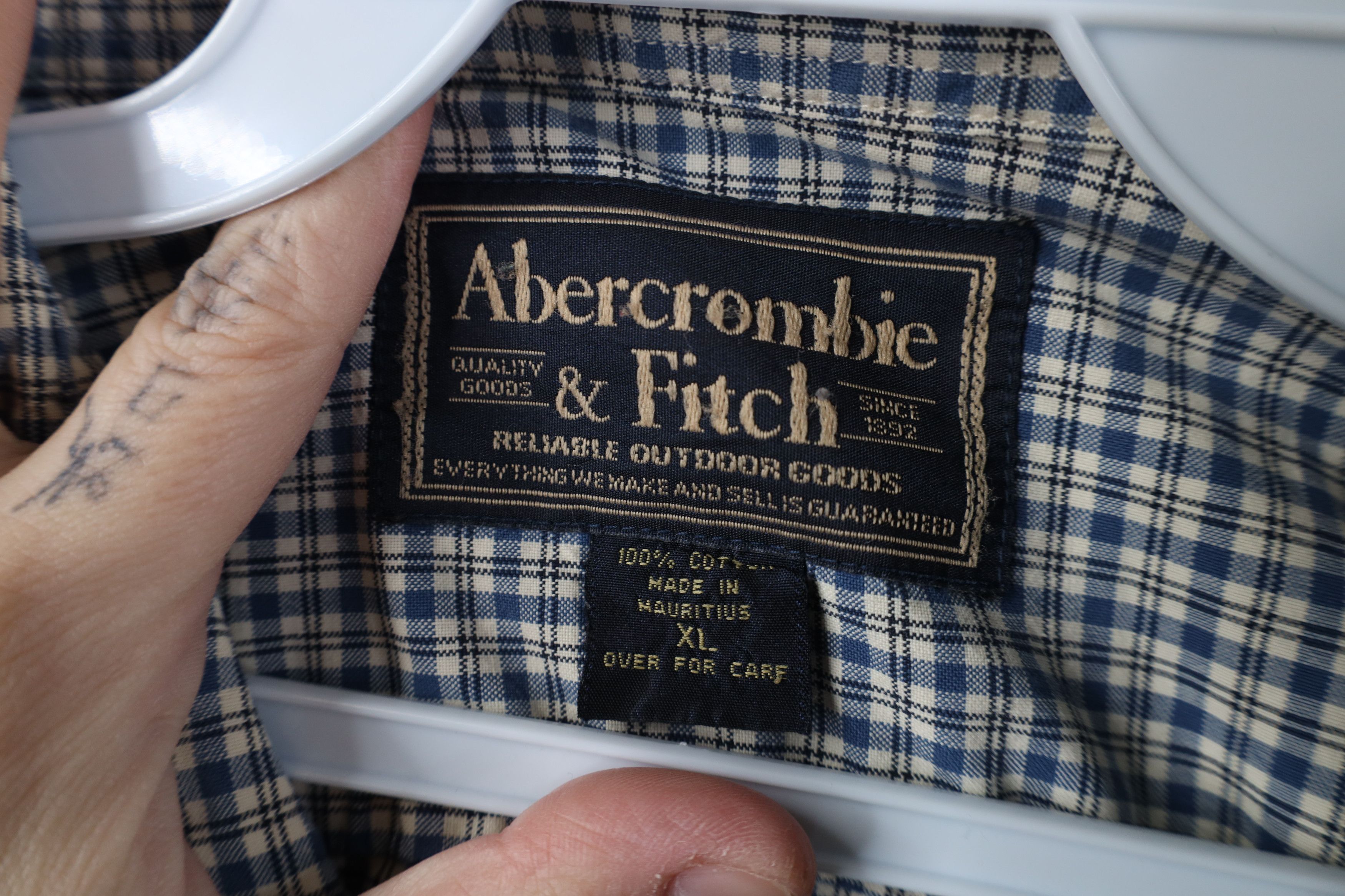 Abercrombie & Fitch Vintage 90s Abercrombie & Fitch Collared Button Shirt Plaid Size US XL / EU 56 / 4 - 9 Thumbnail