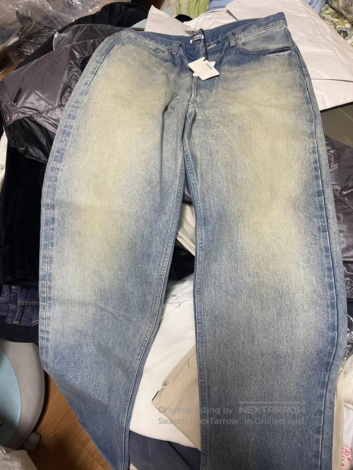 Auralee AURALEE Selvedge Faded Heavy Wide Pants. Size US 30 / EU 46 - 1 Thumbnail