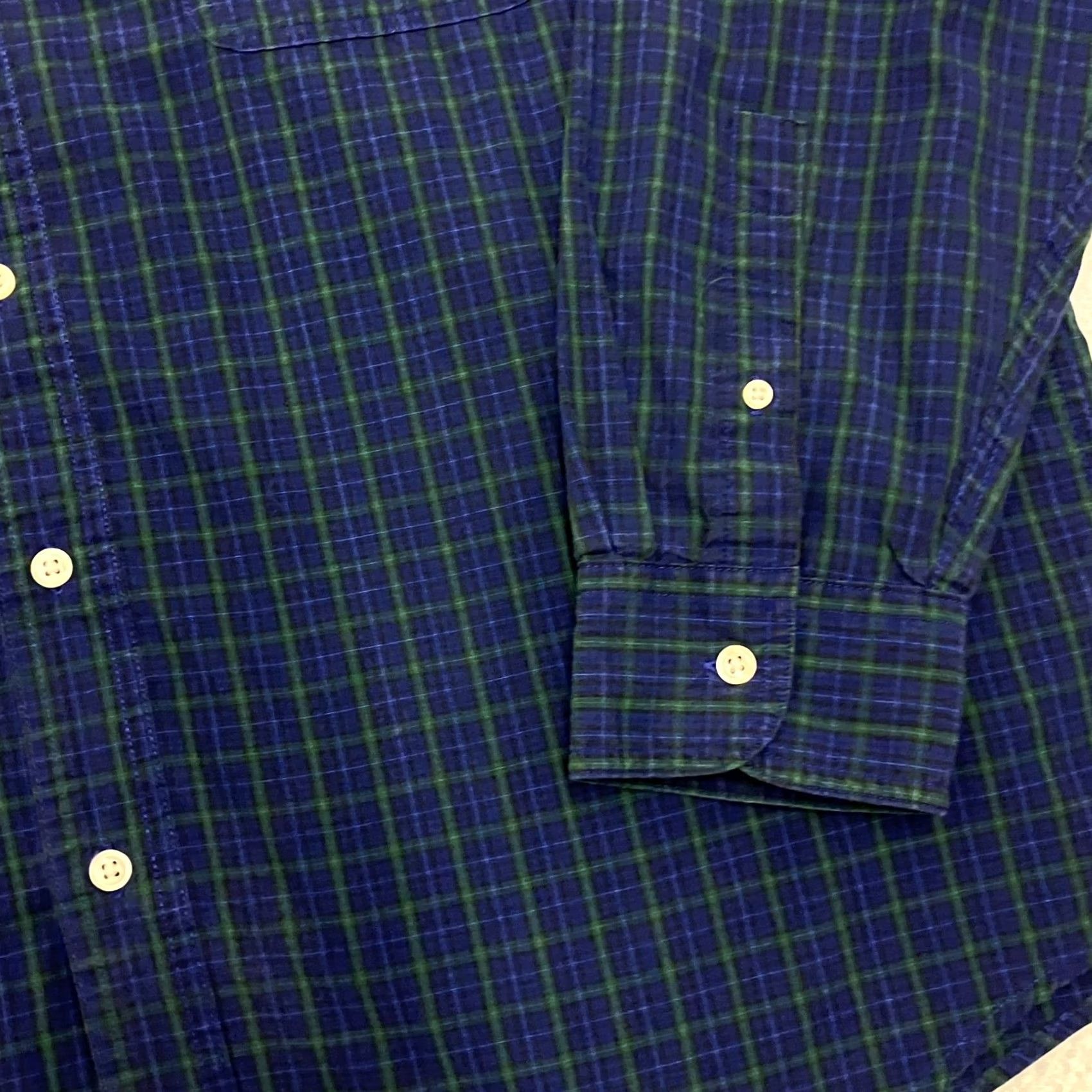 Chaps Chaps Check Shirt Mens XL Blue Green Tartan Button Down Long Sleeve Size US XL / EU 56 / 4 - 3 Thumbnail
