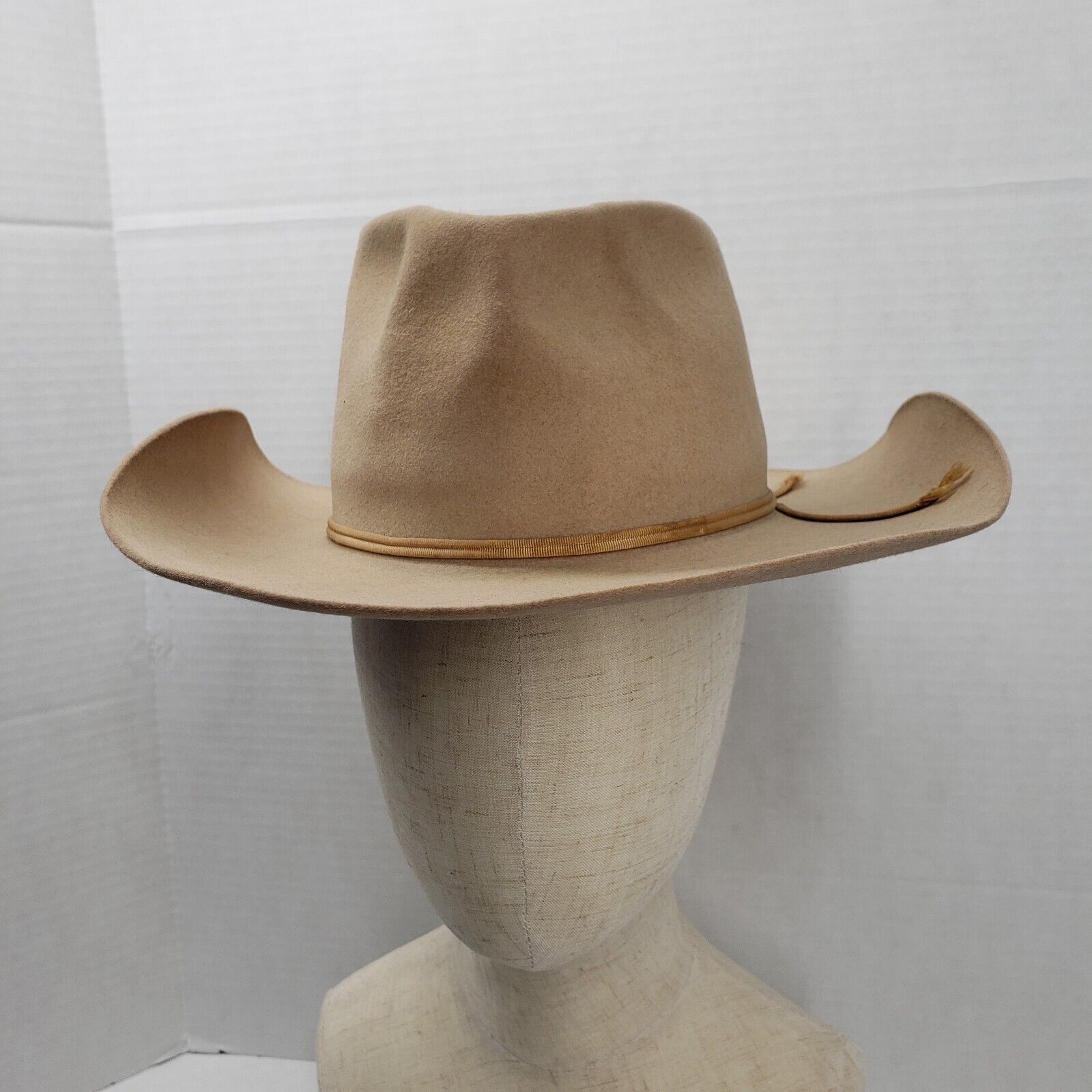 Vintage Resistol XXX Beaver Western Hat 6 3/8 Beige Cowboy