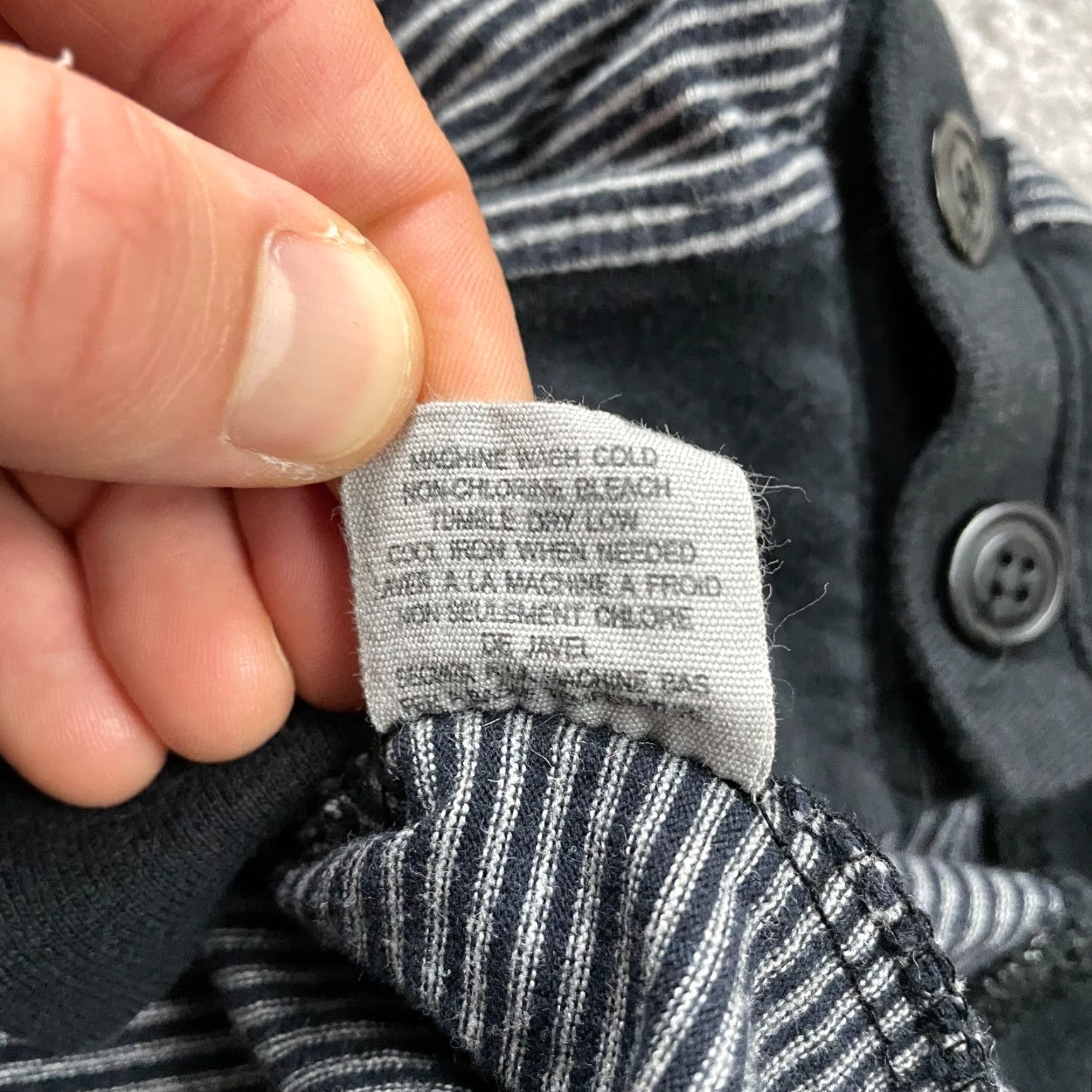 Vintage VINTAGE Charles And A Half Hoodie Sweatshirt Women XS Black Striped Casual Fall Spring Winter 100% Cotton Size XS / US 0-2 / IT 36-38 - 4 Thumbnail