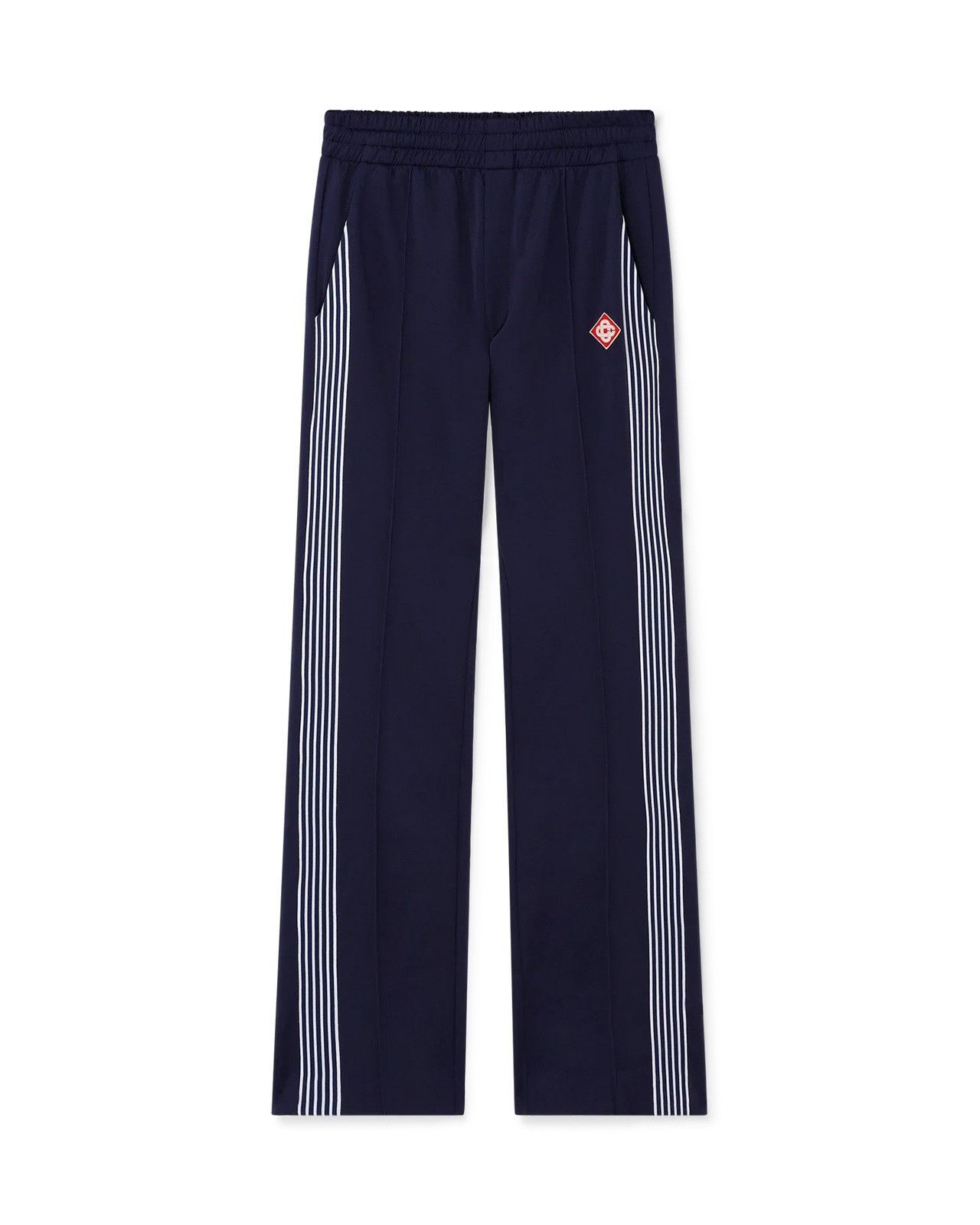 o1mle0126 Striped Track Pants in Midnight Blue