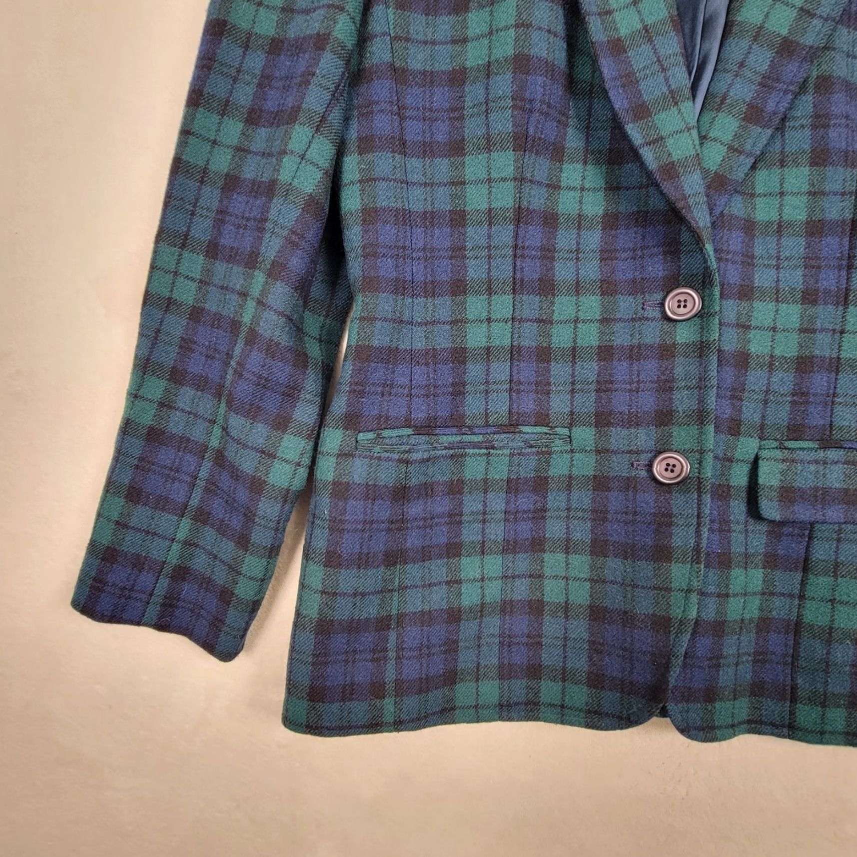Pendleton VINTAGE Pendleton Blazer Jacket Wool Plaid Green Size 10 USA Lined Women's Size L / US 10 / IT 46 - 2 Thumbnail