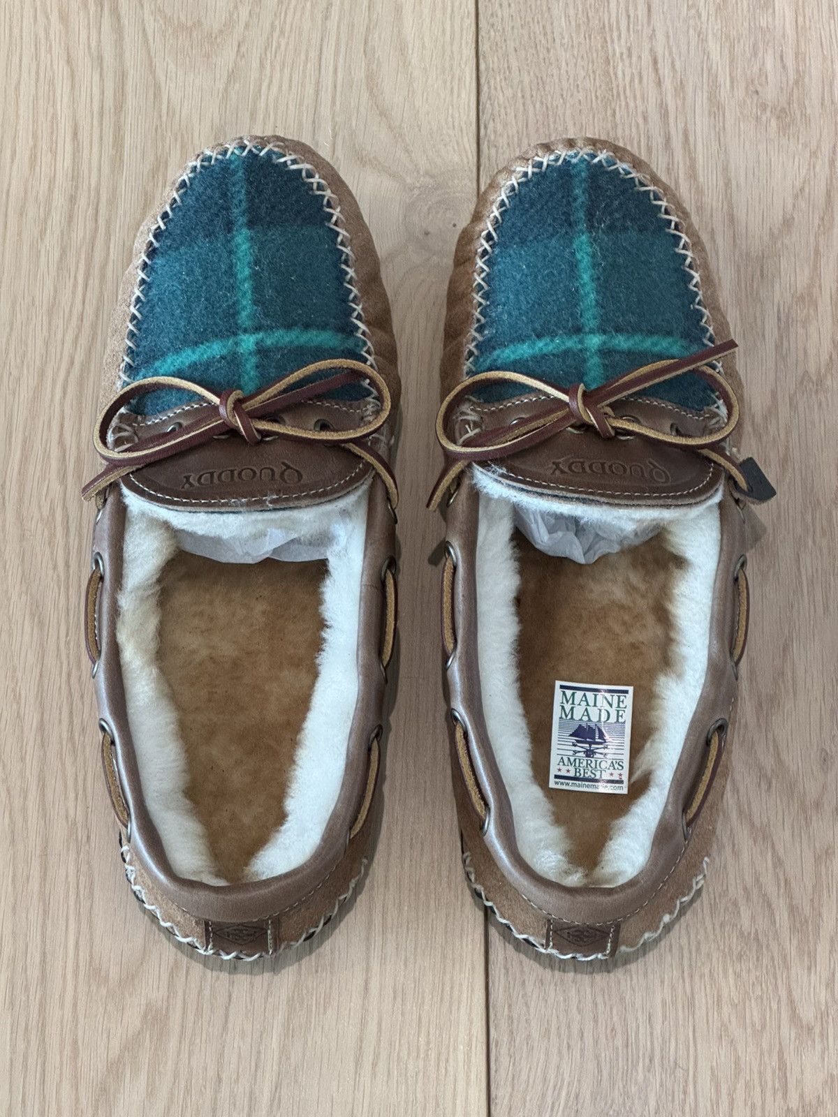 Quoddy Quoddy Fireside Slippers - Green Plaid Size US 8 / IT 38 - 3 Thumbnail