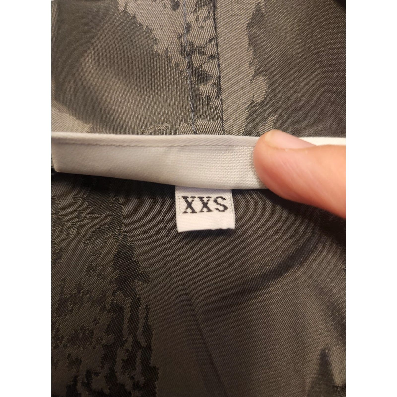 Vintage Bryn Walker Coat Womens XXS Gray Black Jacquard Long Hi Low Hem Made USA Size XXS / US 00 / IT 34 - 6 Thumbnail