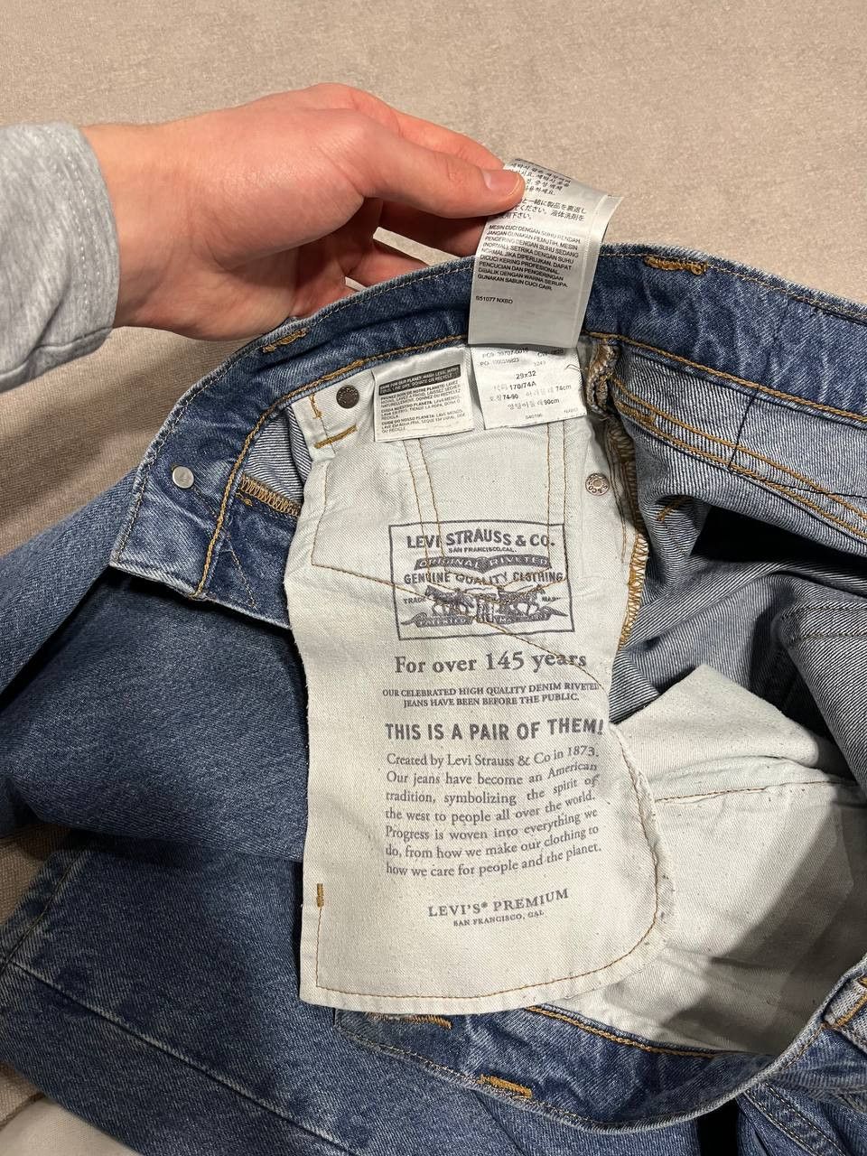Levi's Rare Levi`s Men`s Black Label Blue Jeans Demin Size 29 32 Size US 29 - 17 Thumbnail