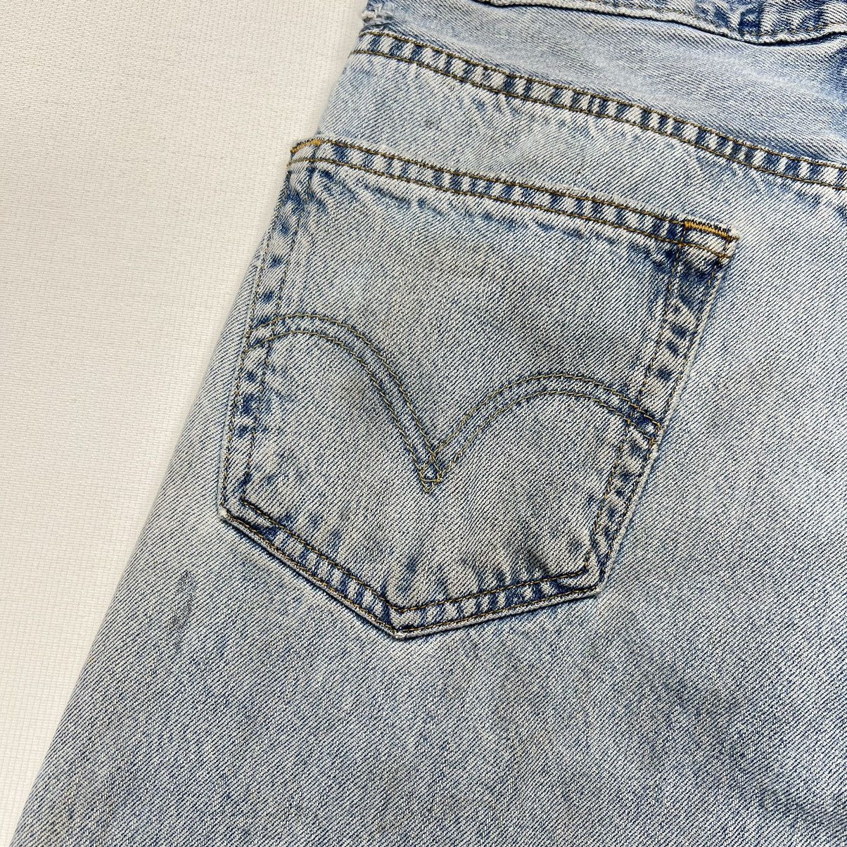Levi's × Vintage Levis 505 Jeans Blue Straight Regular Fit Denim Y2K Size US 34 / EU 50 - 15 Thumbnail