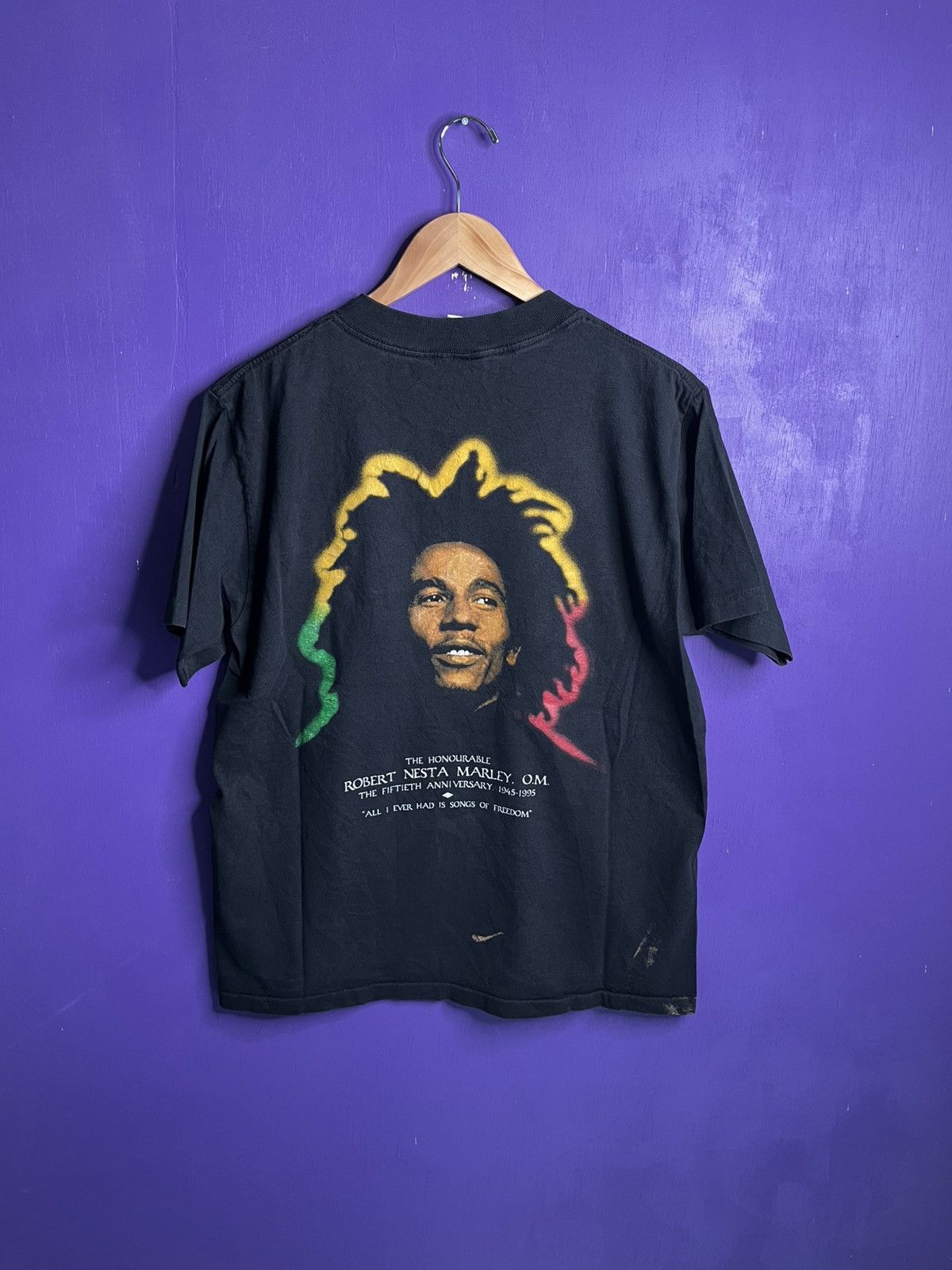 Bob Marley × Vintage Vintage 1995 Bob Marley 15th anniversary memorial t-shirt Size US L / EU 52-54 / 3 - 2 Thumbnail