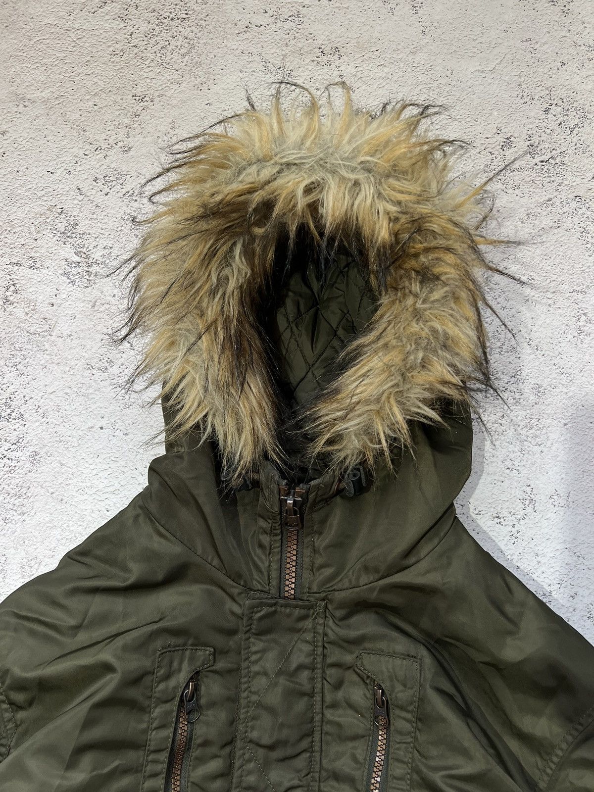 If Six Was Nine × Le Grande Bleu (L.G.B.) * Y2k Vintage Mohair Fluffy Fuzzy Fur Hood Bomber Jacket Size US M / EU 48-50 / 2 - 2 Thumbnail