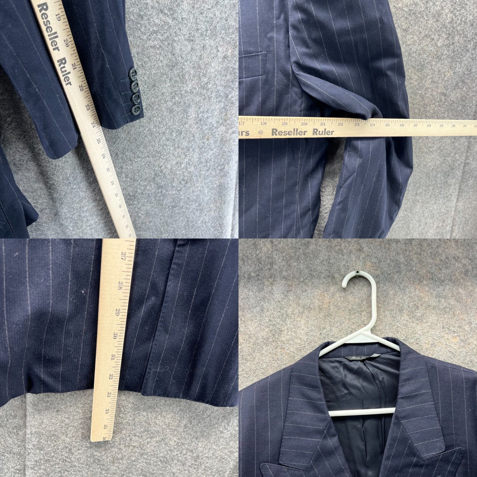 Canali VINTAGE Canali Blazer Mens 44R Blue Wool Notch Double-Breasted Milan Fit Surreys Women? Size 44R - 8 Thumbnail