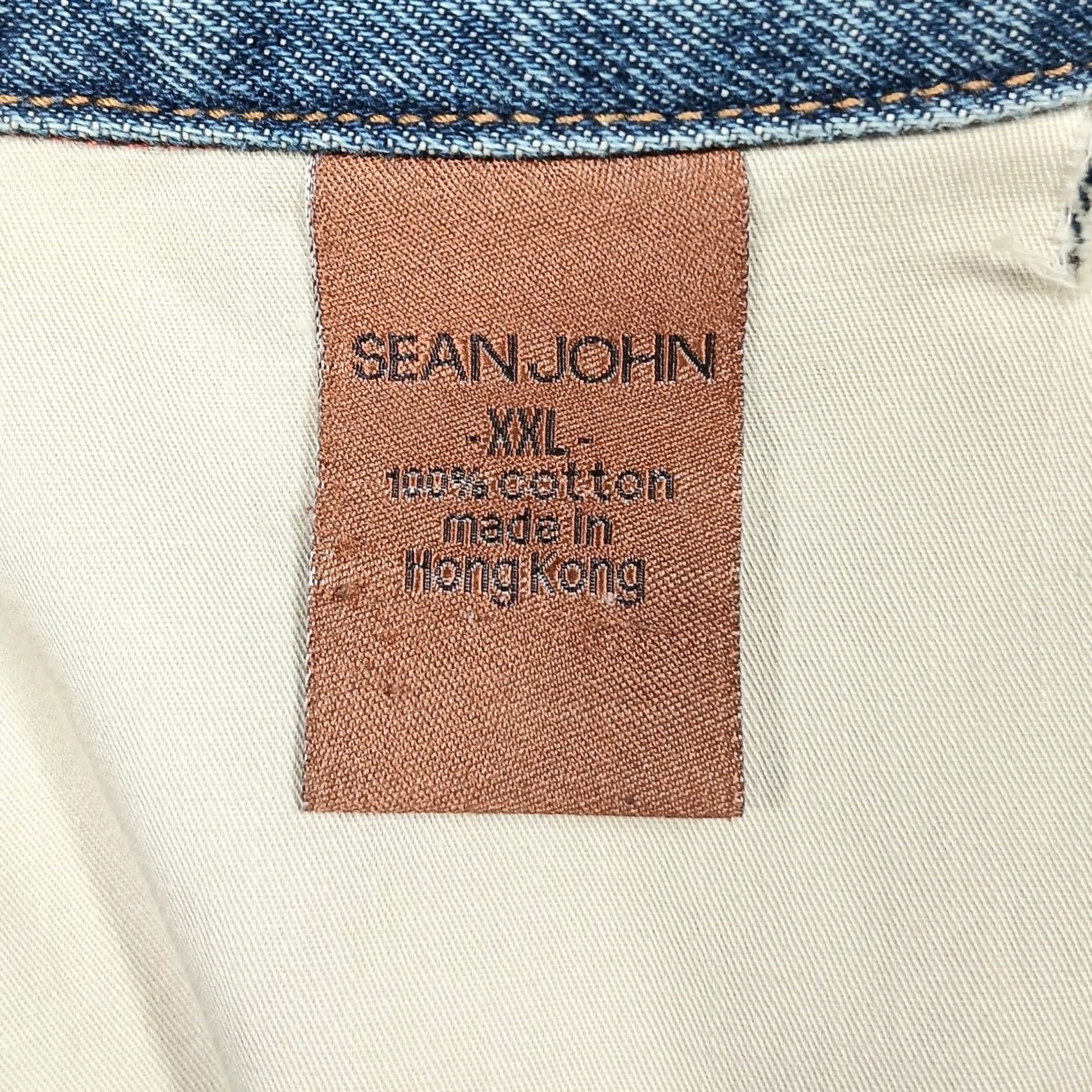 Sean John Sean John Denim Jacket Men's XXL Blue Jean Trucker Embroidered Made in Hong Kong Size US 39 - 4 Thumbnail