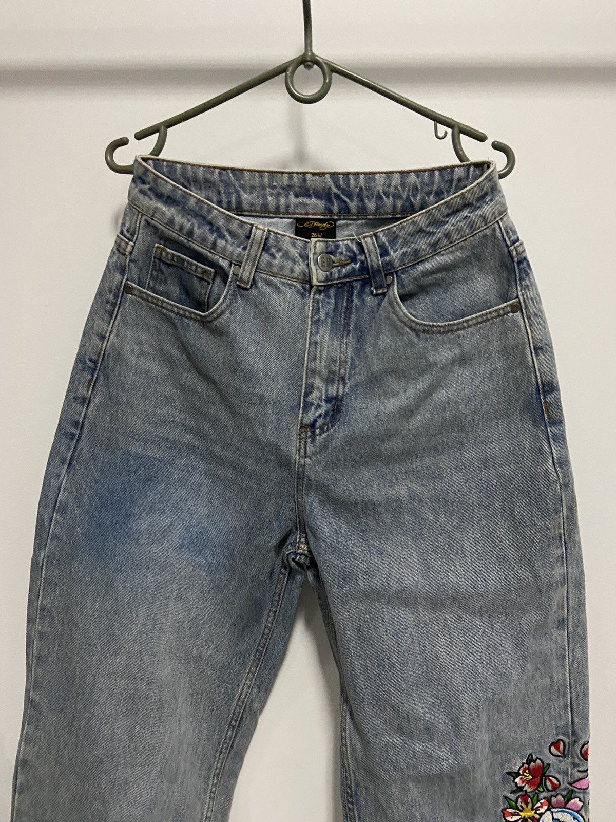 Ed Hardy Ed Hardy skull flower baggy jeans denim pants big logo Size US 28 / EU 44 - 10 Thumbnail