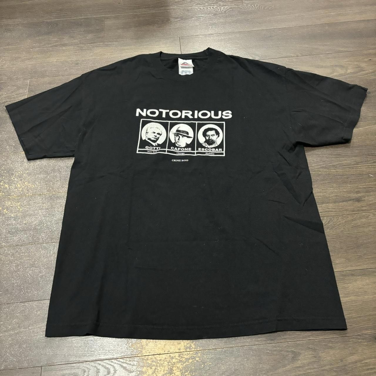 Designer Vintage notorious crime boss t shirt 00s XL Gotti Capone Size US XL / EU 56 / 4 - 4 Thumbnail
