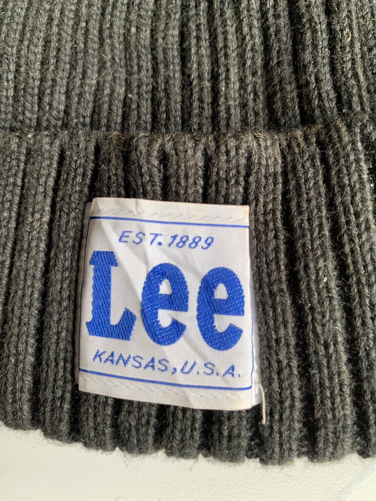 Lee × Vintage Lee Kansas Usa Knitted Winter sessions Beanie Hats Size ONE SIZE - 7 Thumbnail