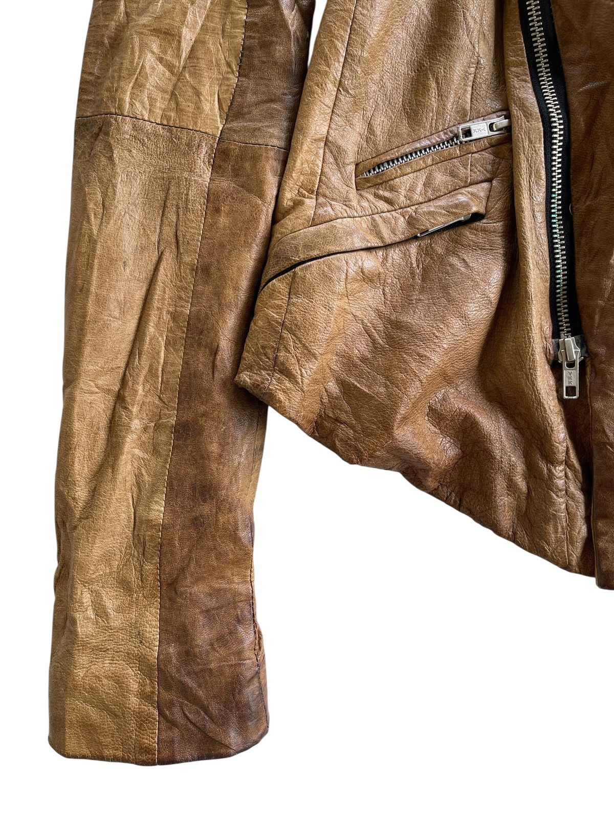 Ekam Ekam Asymmetrical Goatskin Zip Up Jacket Size US S / EU 44-46 / 1 - 6 Thumbnail