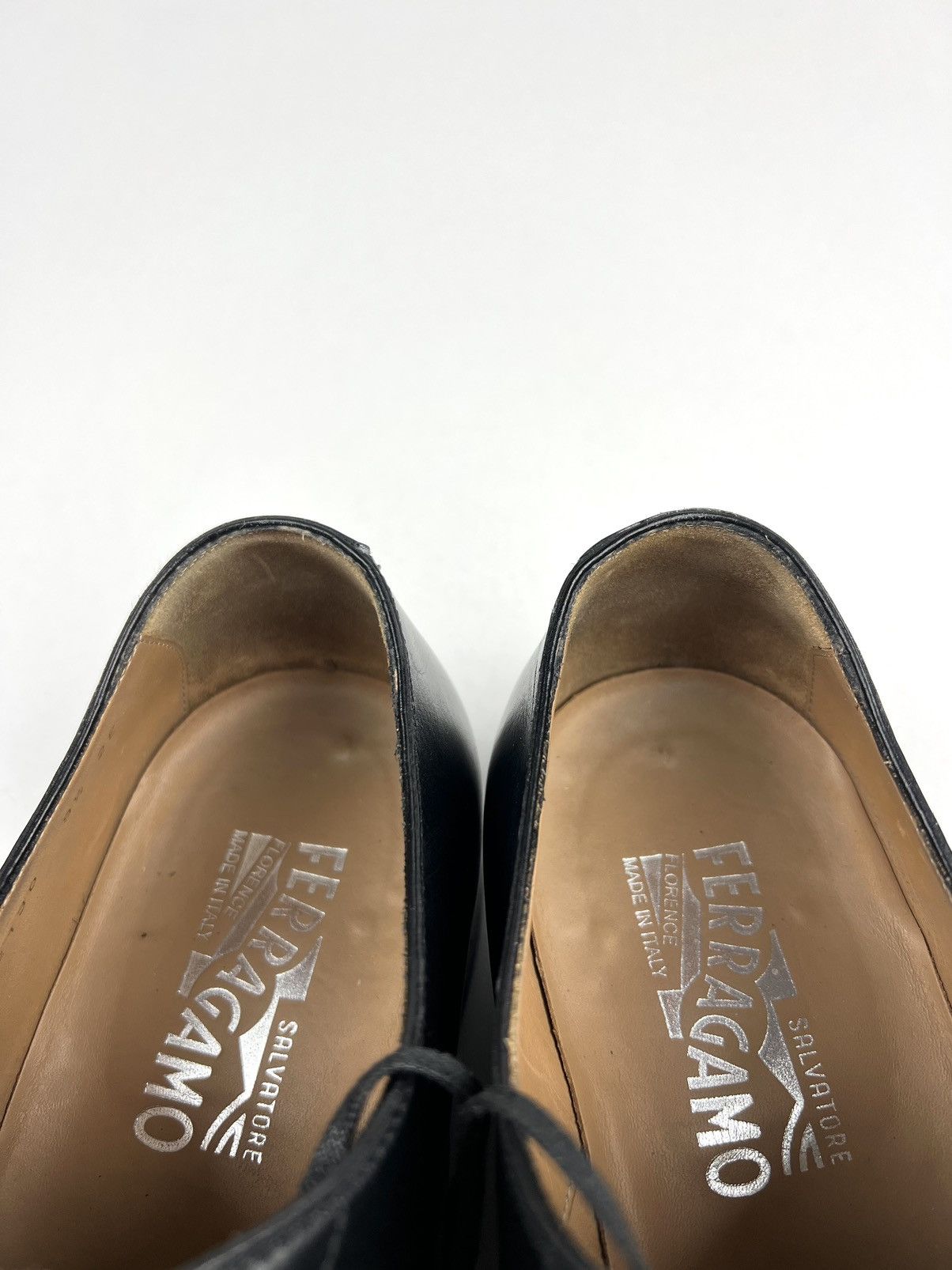 Salvatore Ferragamo SALVATORE FERRAGAMO Leather Oxfords Shoes Black/Blue Men’s Size US 10.5 / EU 43-44 - 17 Thumbnail