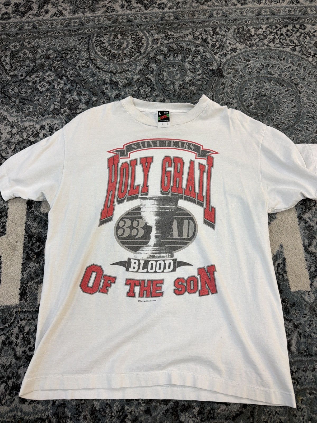 Saint Michael x denim tears holy grail t shirt white large
