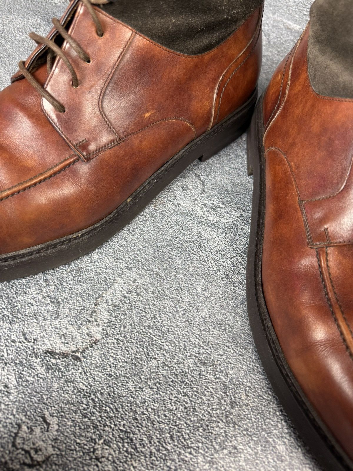 Ermenegildo Zegna zegna ermenegildo couture leather boots shoes lace up Size US 13 / EU 46 - 12 Thumbnail