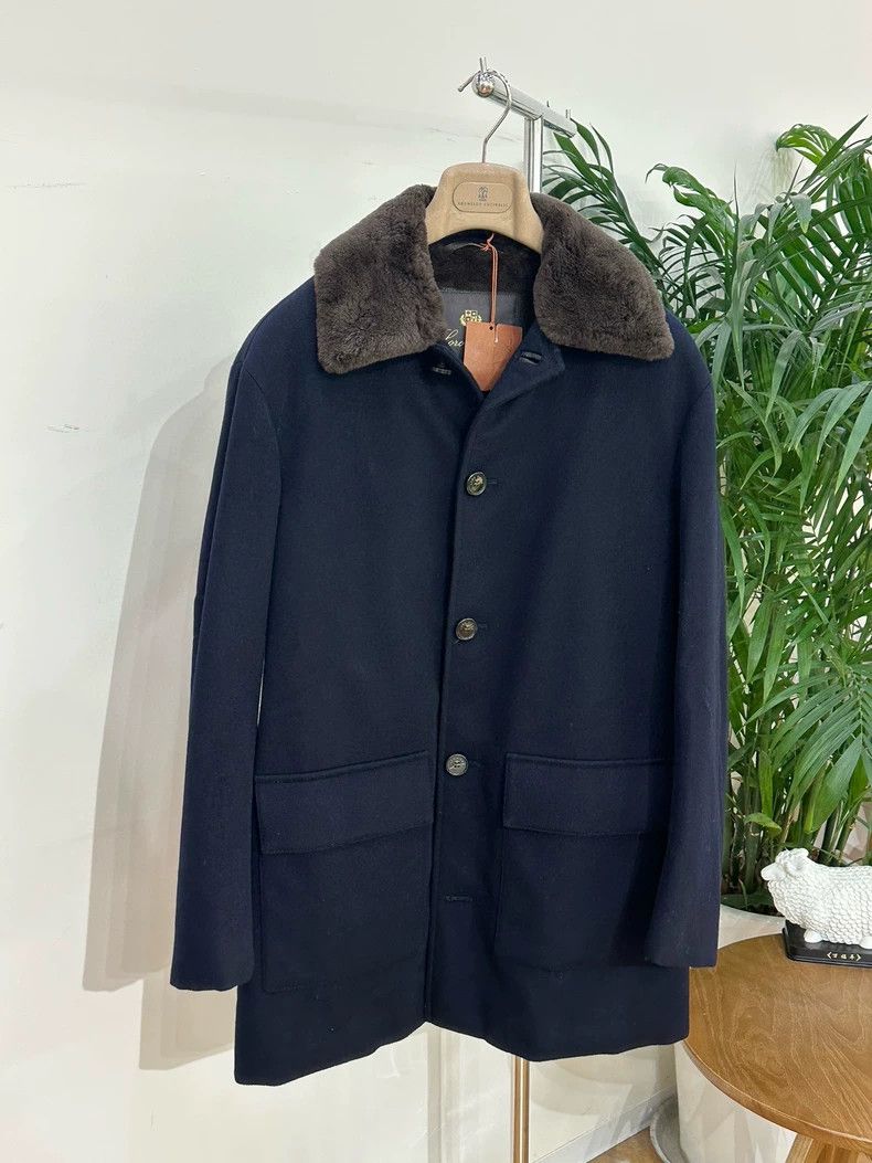 Loro Piana LORO PIANA Men's suede beaver fur cashmere jacket Size US XS / EU 42 / 0 - 1 Thumbnail