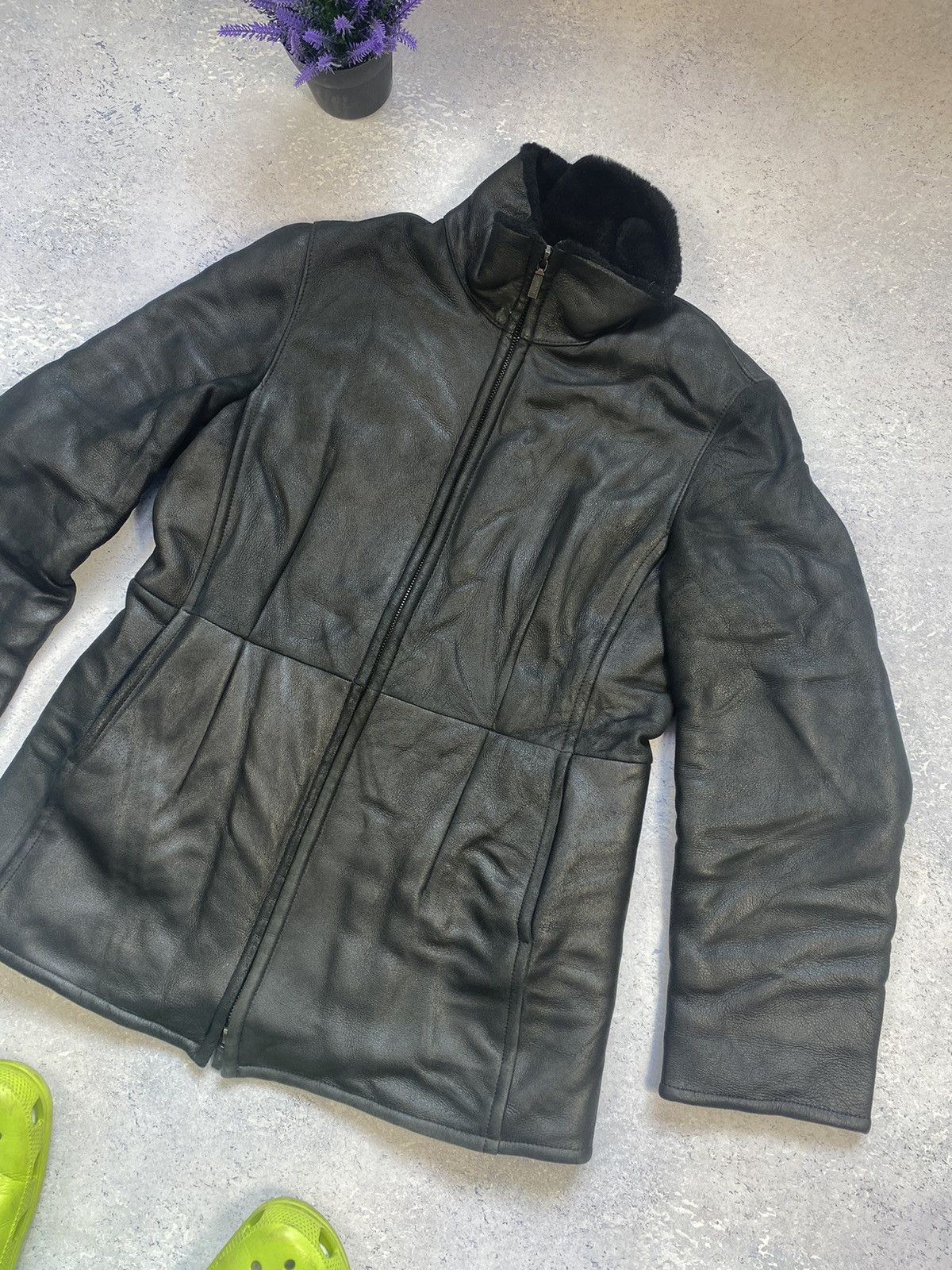 Hugo Boss × Leather Luxury Black Hugo Boss Women’s Leather Coat Size USA 8 Size M / US 6-8 / IT 42-44 - 5 Thumbnail