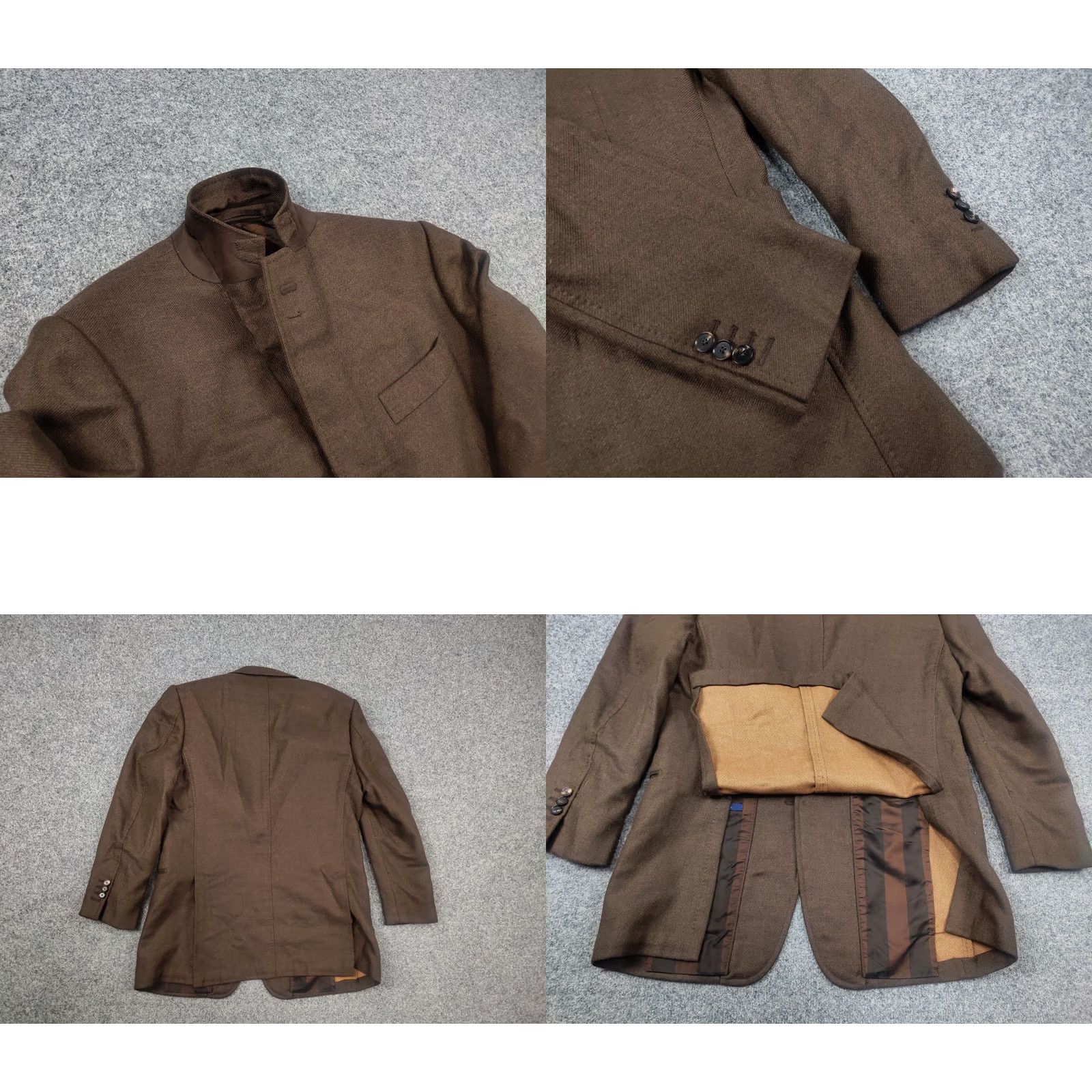 Pal Zileri Pal Zileri Blazer Shirt Jacket Brown Cashmere Silk 2 Button Notch Lapel Single-Breasted Vintage No 3-Button Sleeve 58 cm L Regular Italy 2 Piece Size 42R - 8 Thumbnail