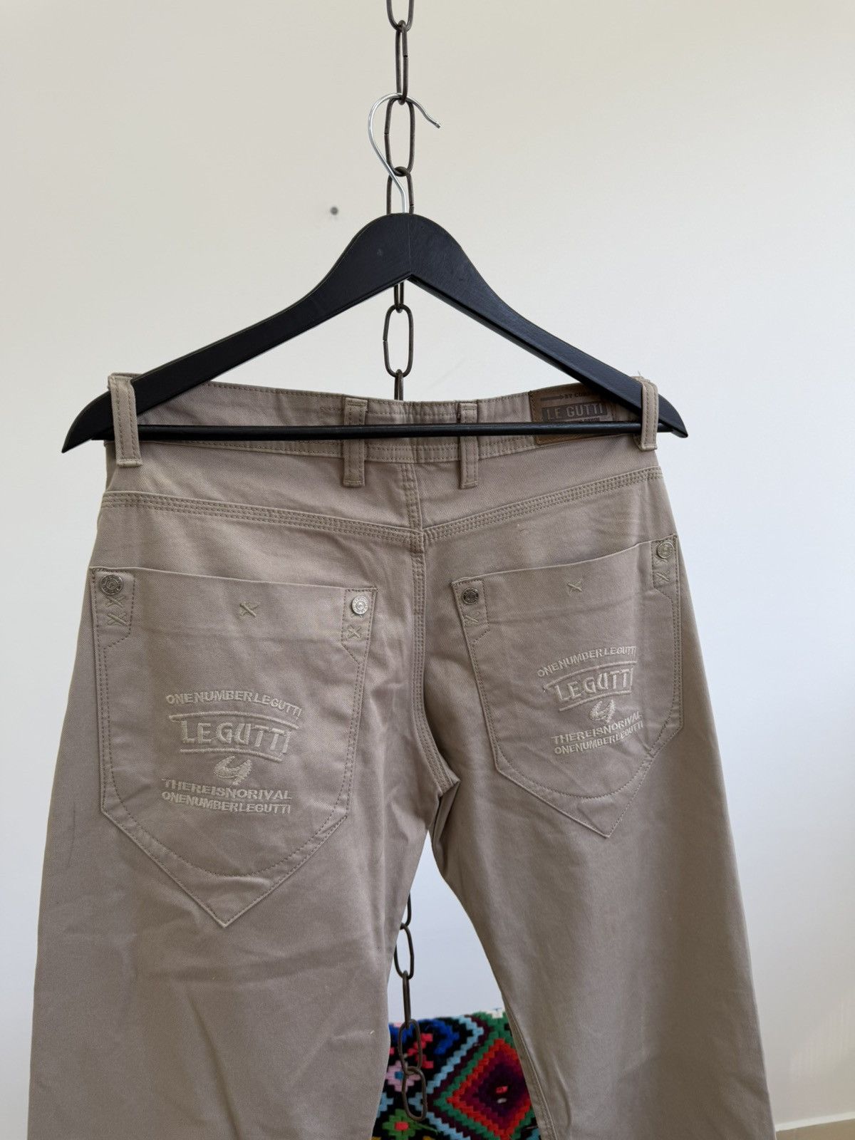 Japanese Brand Vintage Streetwear Flared Bootcut Baggy Beige Y2K Jeans Size US 30 / EU 46 - 9 Thumbnail