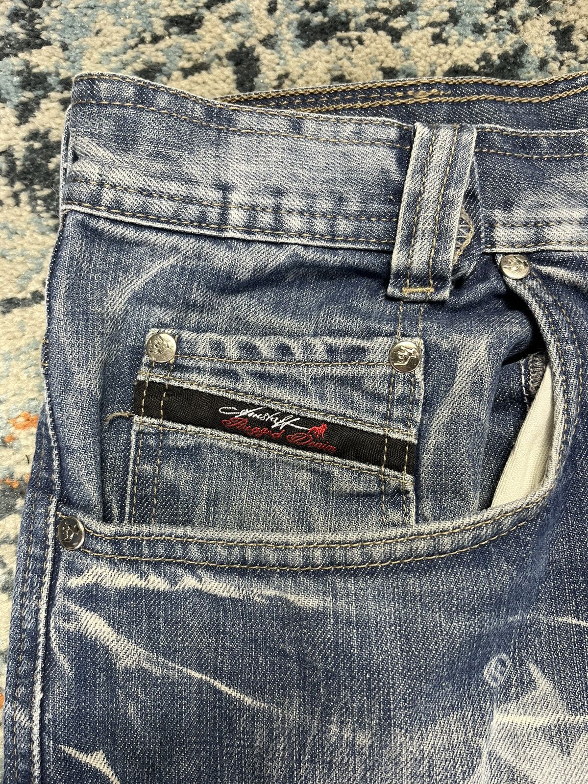 Japanese Brand × Vintage Vintage y2k Amstaff Wear print denim pitbull AOP graphic Size US 34 / EU 50 - 14 Thumbnail