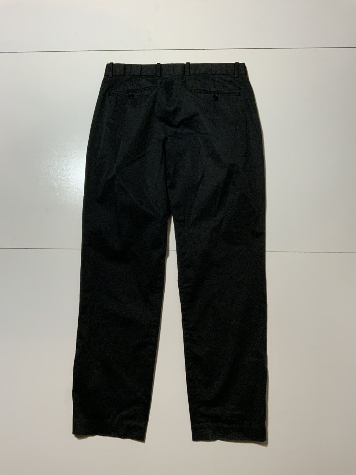 Theory $165 Theory Kramer Quest Black Flat Front Relaxed Fit Pants Size US 34 / EU 50 - 3 Thumbnail