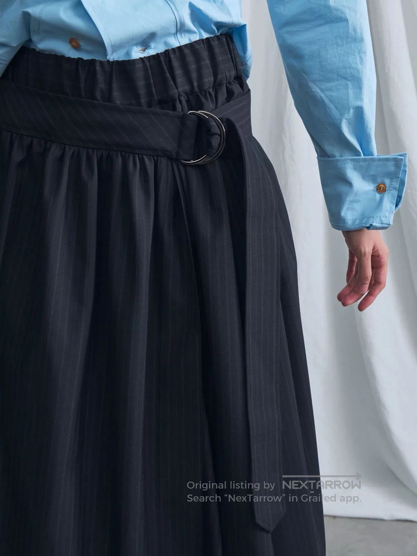Junya Watanabe navy wool belt dress by junya watanabe. Size M / US 6-8 / IT 42-44 - 6 Thumbnail