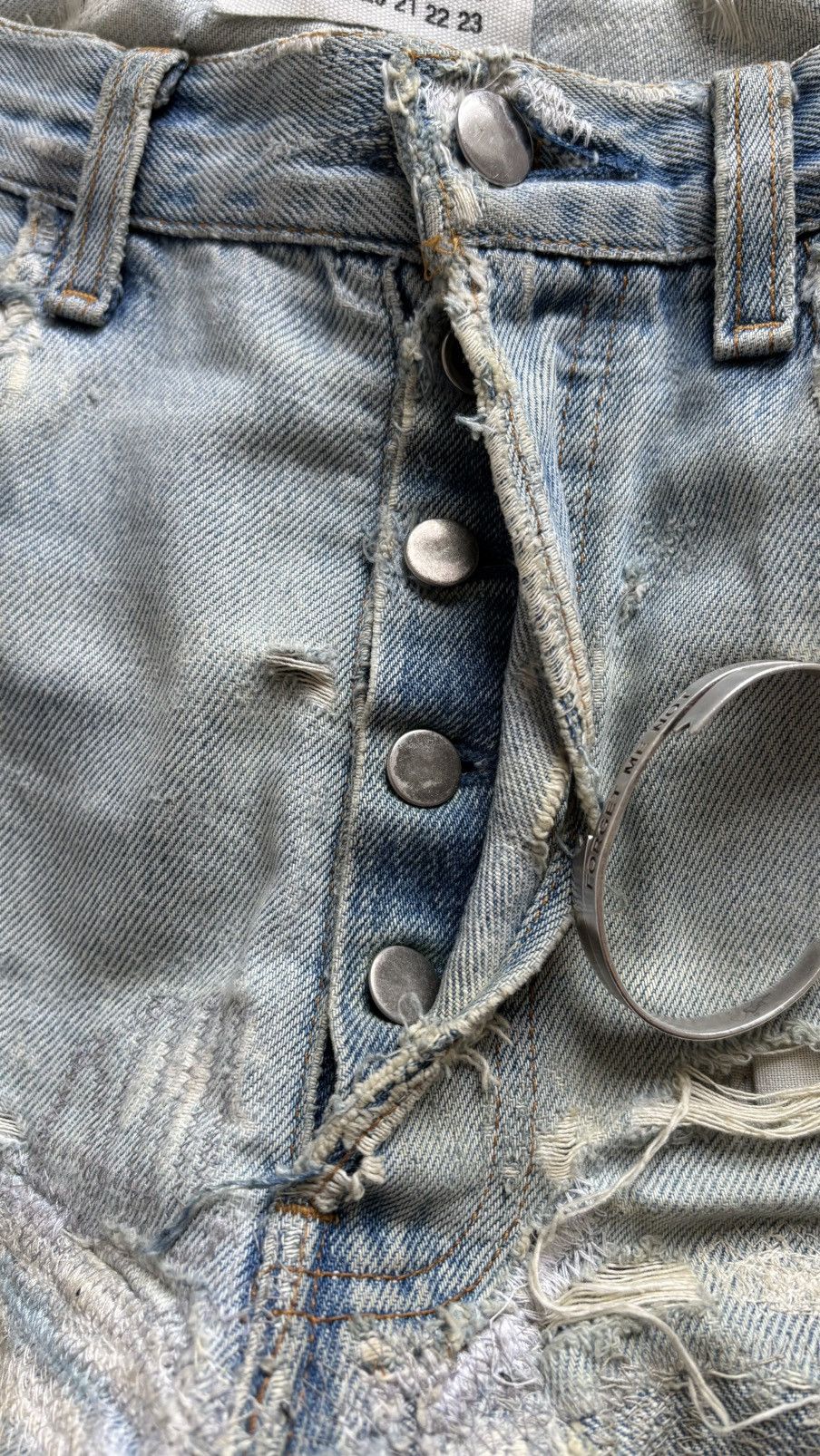 Maison Margiela ⓪ ⑩ GRAIL Maison Martin Margiela artisanal jeans repaired Size US 32 / EU 48 - 6 Thumbnail