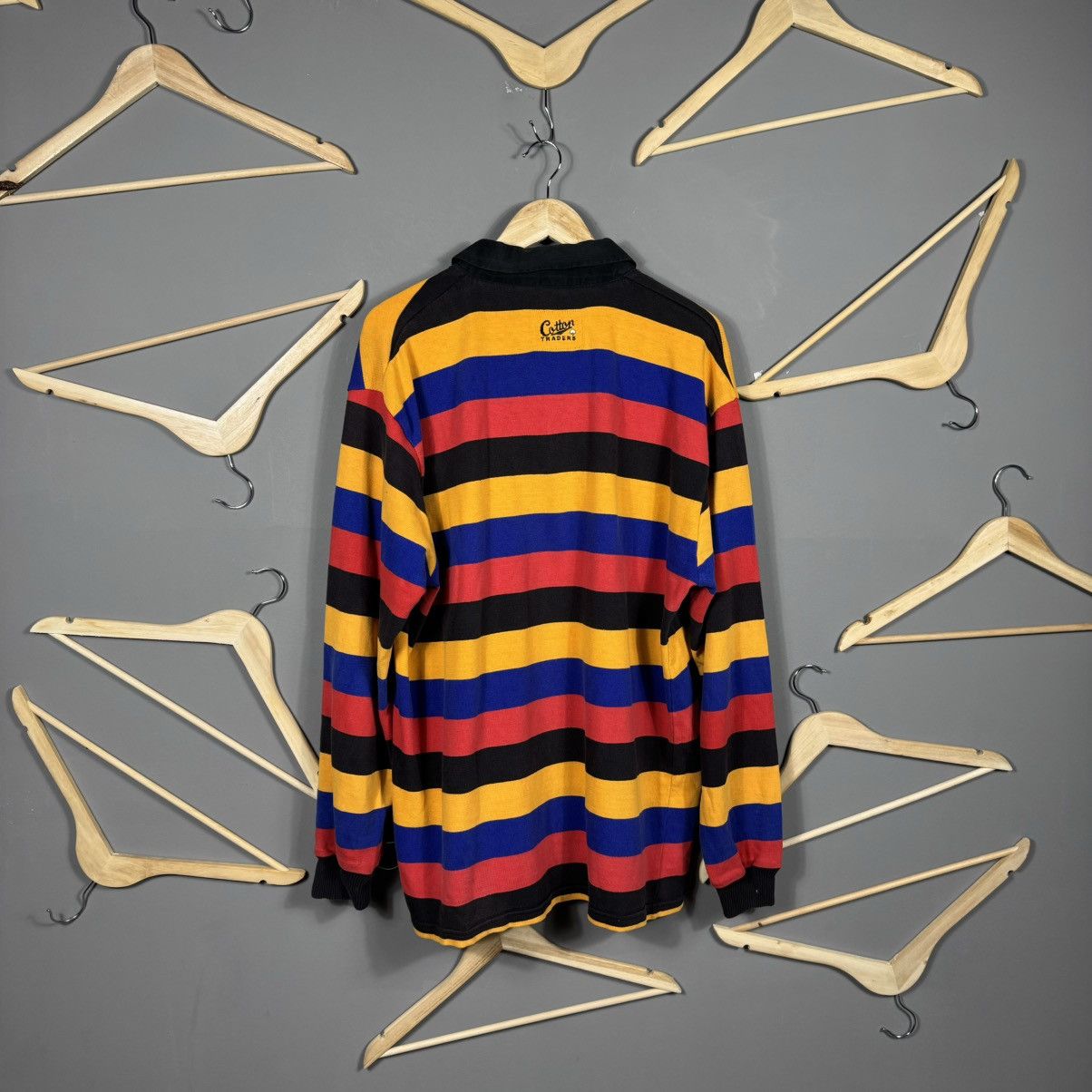 Cotton Traders Vintage 1989 Cotton Traders Rugby World Cup Long Sleeve Polo Size US L / EU 52-54 / 3 - 6 Thumbnail