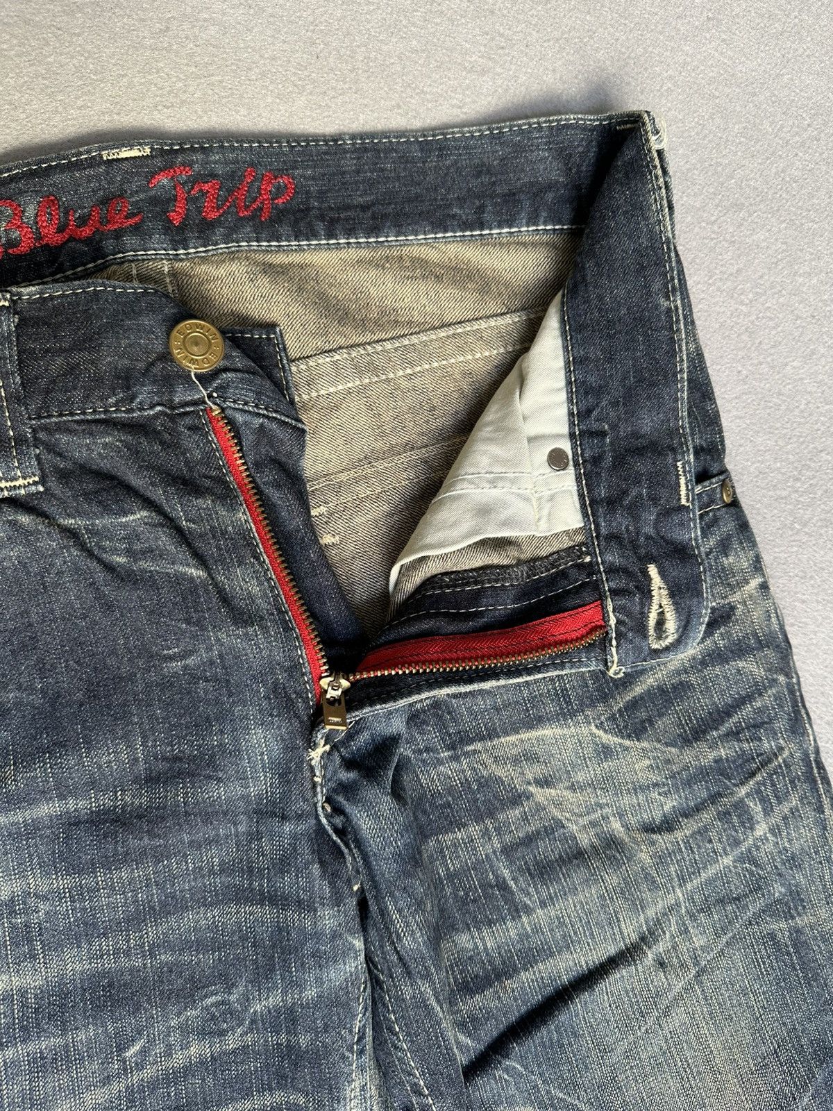 Japanese Brand FLARE Edwin Blue Trip Denim Size US 32 / EU 48 - 11 Thumbnail