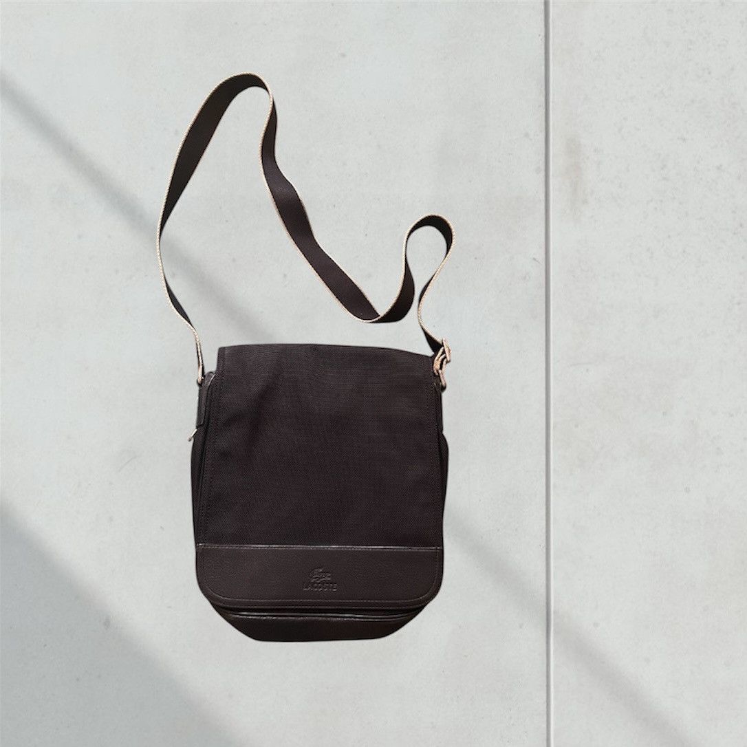 Lacoste Large Crossbody Messenger Bag in Black, Men's