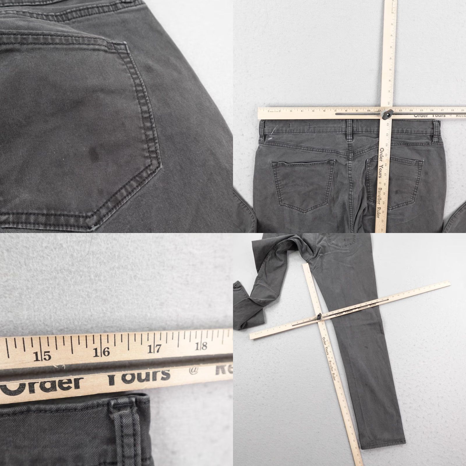 Flint And Tinder Flint And Tinder Pants Mens 34x34 Gray Tapered Fit Stretch 5 Pocket Chino Work Size US 34 / EU 50 - 8 Thumbnail