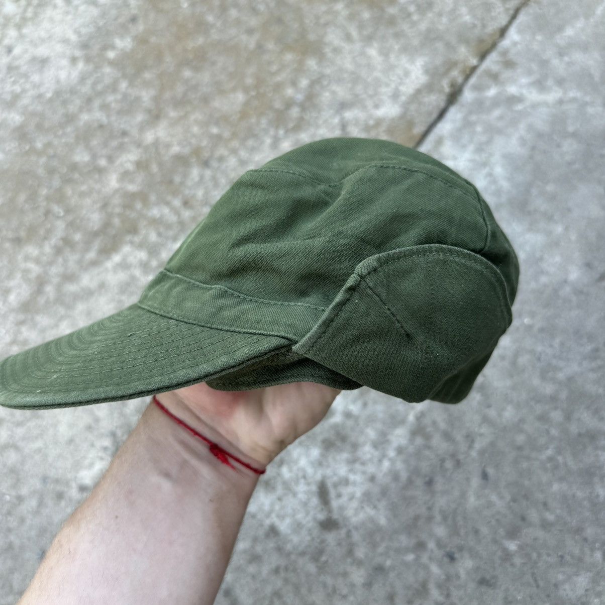 Designer Vintage Swedish Army Ear Flap Ear warmer Military Cap Hat 56 Size ONE SIZE - 8 Thumbnail