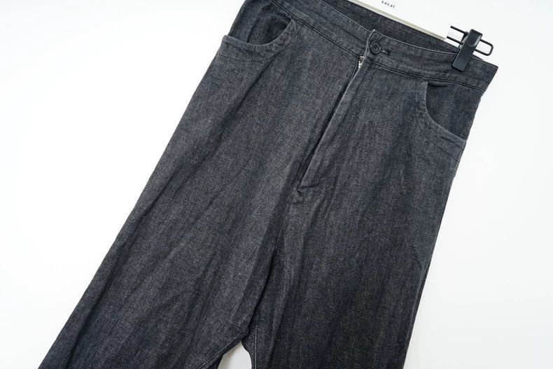 Yohji Yamamoto Yohji Yamamoto Yohji Yamamoto Wide-Leg Denim Pants Size US 27 - 3 Thumbnail