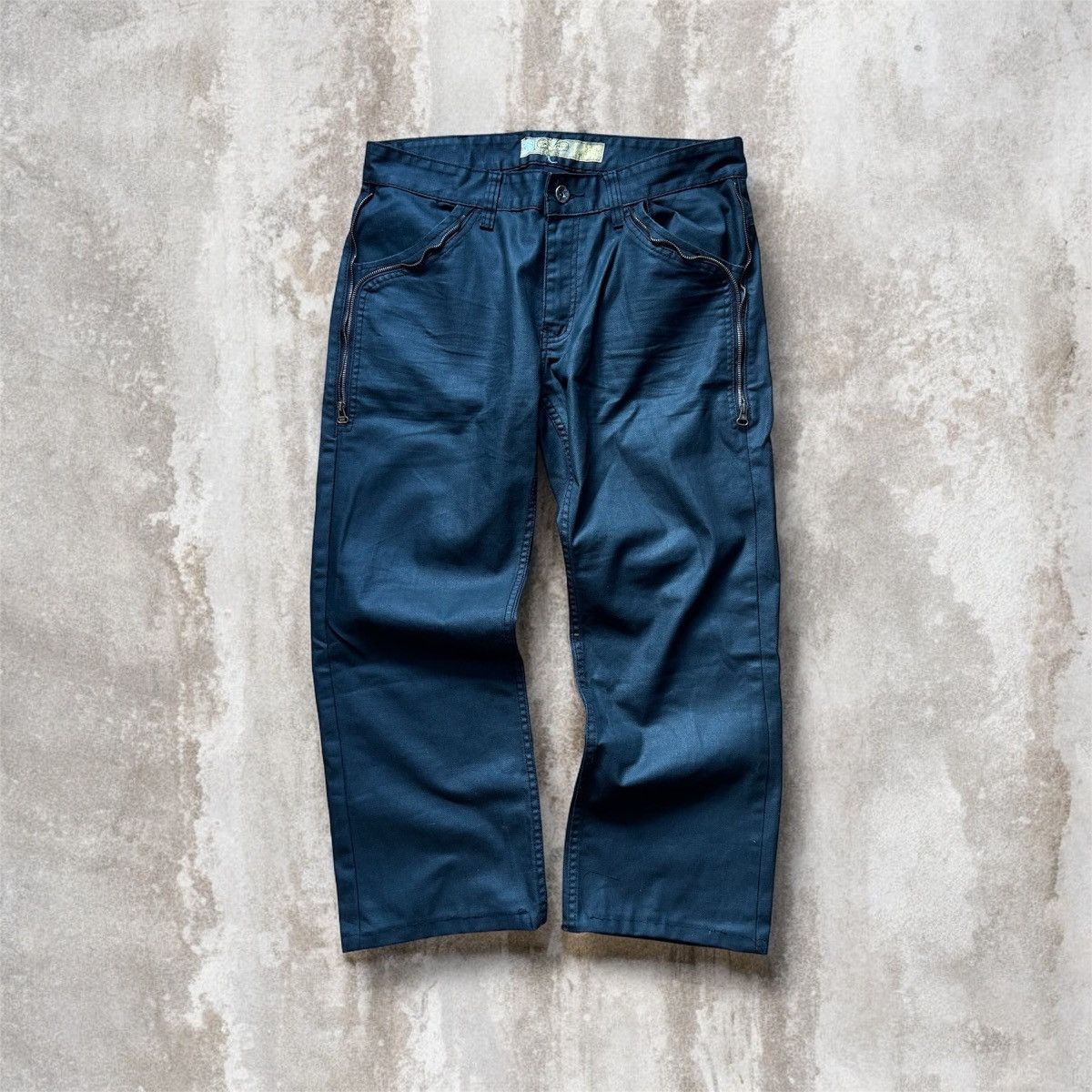 If Six Was Nine × Japanese Brand × Le Grande Bleu (L.G.B.) Vintage black japanese waxed denim with zippers Size US 36 / EU 52 - 1 Thumbnail