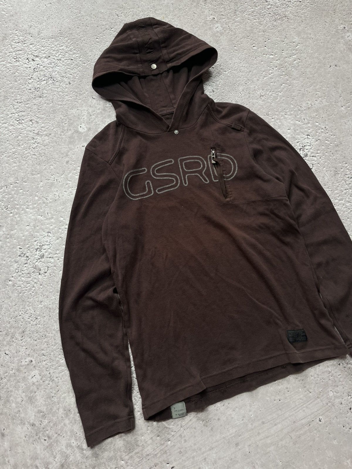 G-Star G-Star RAW Faded Brown Hoodie with GSRD Logo – Size M Size US M / EU 48-50 / 2 - 3 Thumbnail