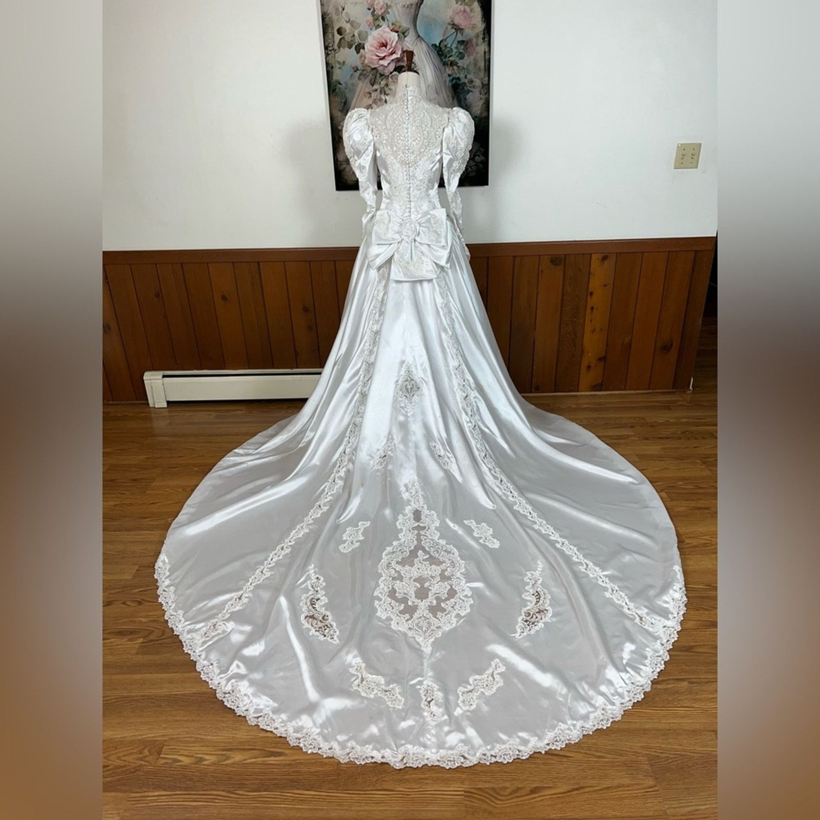 Vintage Preserved Vintage 90s Eden Bridals Cathedral Wedding Gown! Size L / US 10 / IT 46 - 11 Thumbnail
